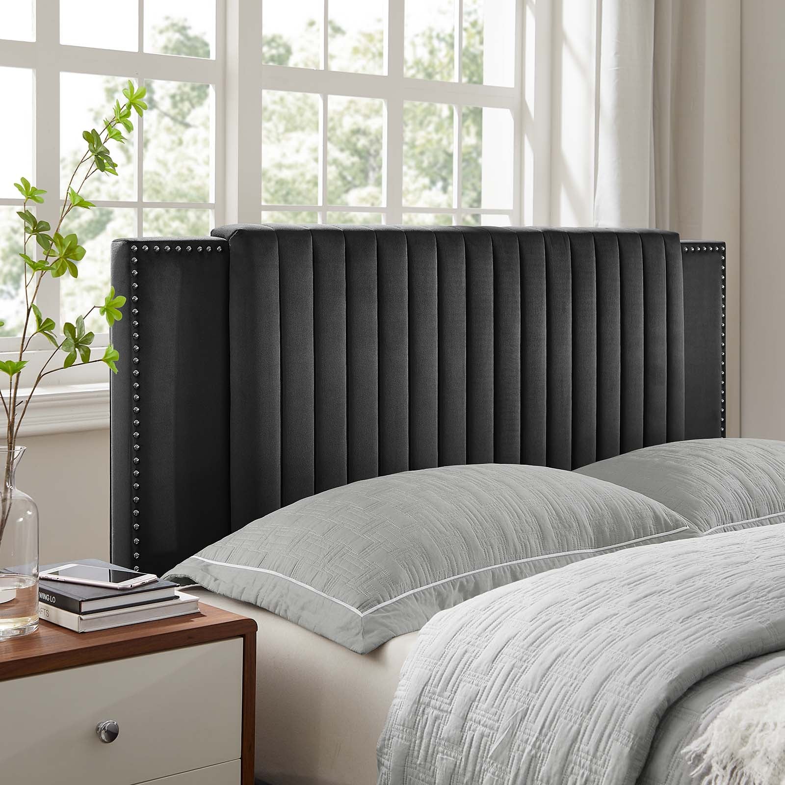 Zahra Channel Tufted Performance Velvet Queen Platform Bed By Modway - MOD-6974 - Image 8