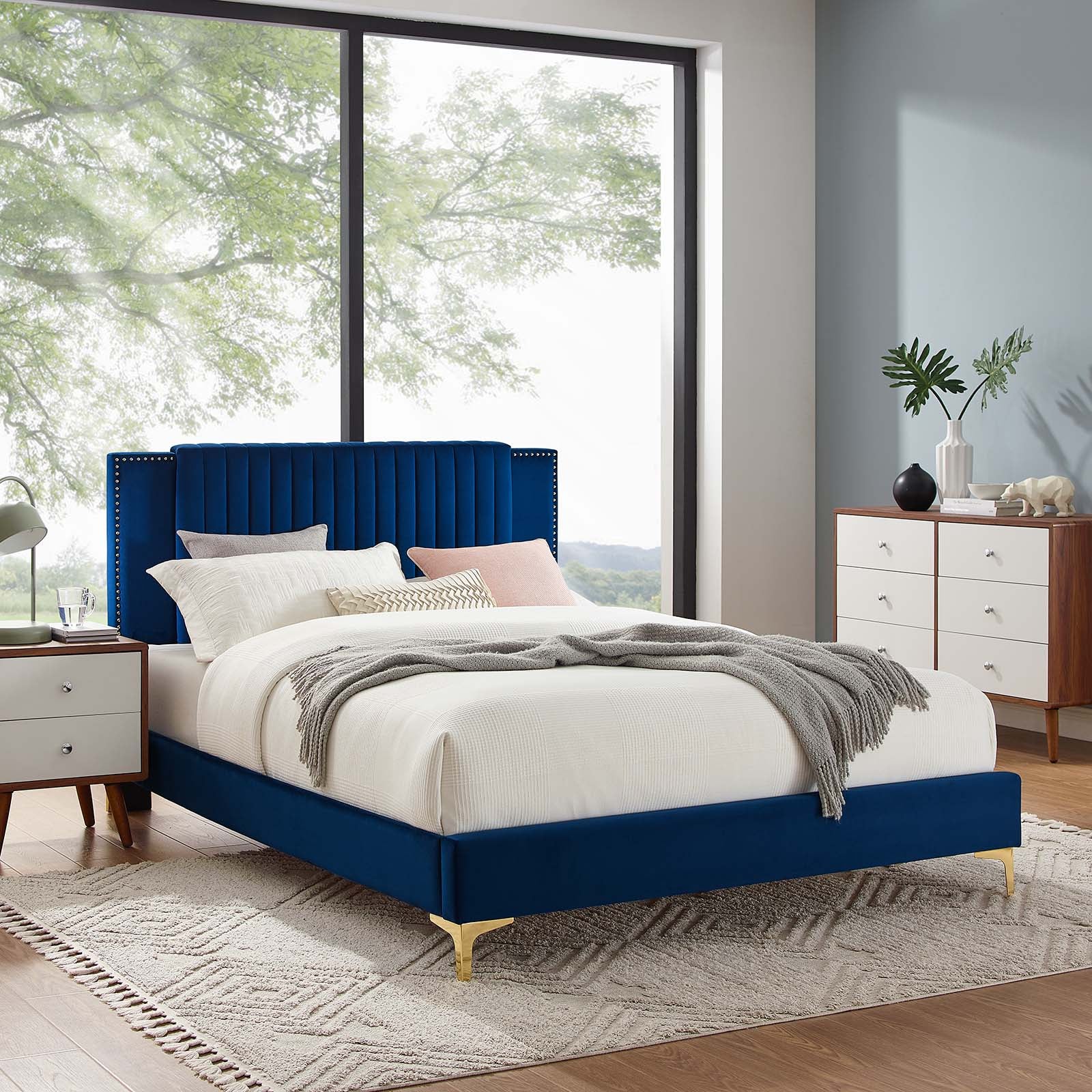 Zahra Channel Tufted Performance Velvet Queen Platform Bed By Modway - MOD-6978 - Image 24