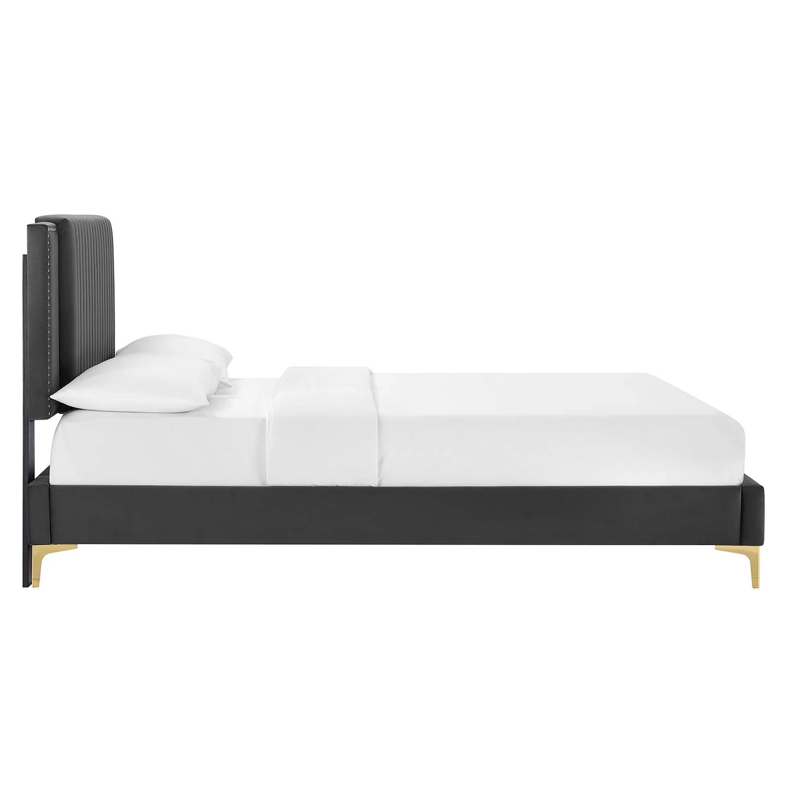 Zahra Channel Tufted Performance Velvet Queen Platform Bed By Modway - MOD-6978 - Image 3