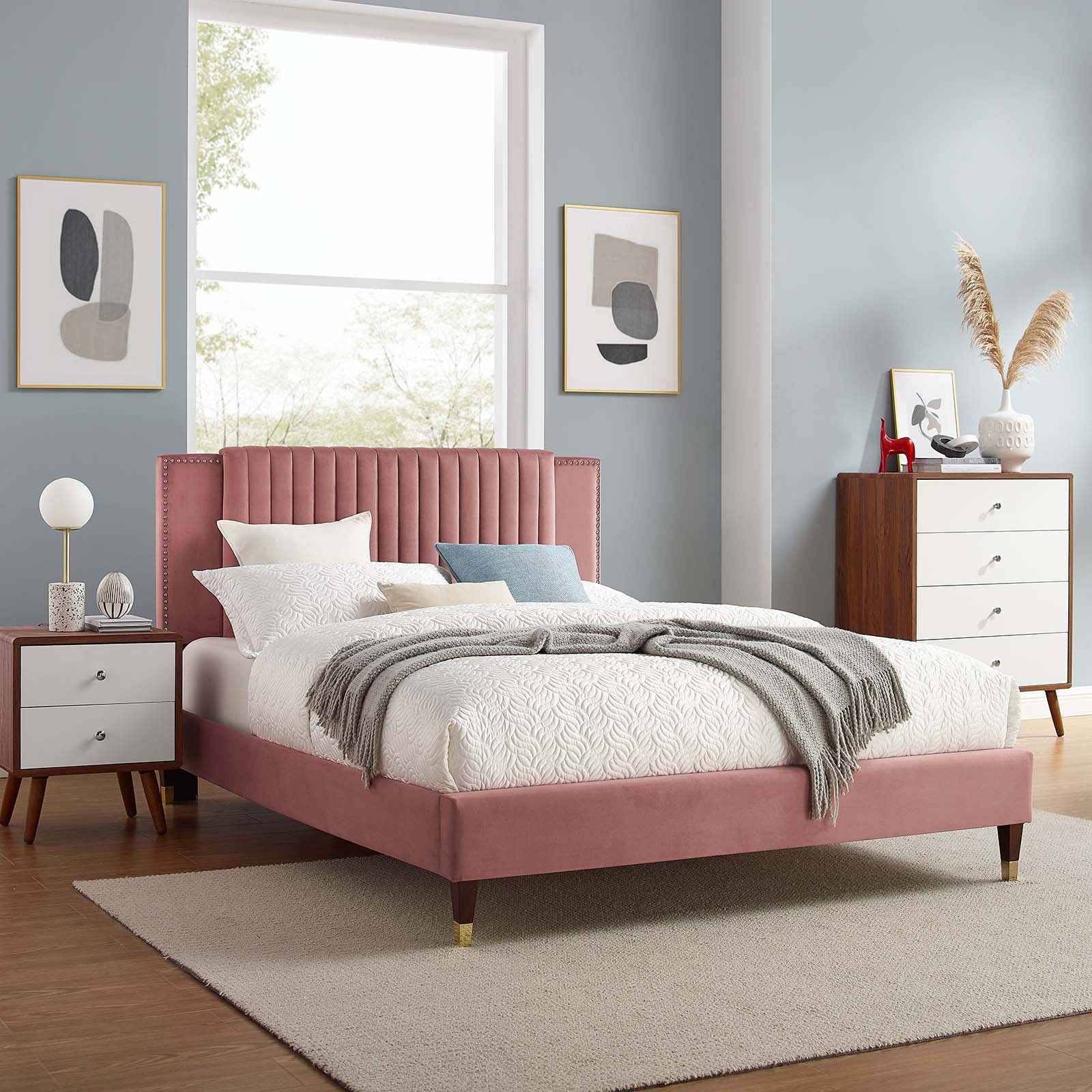 Zahra Channel Tufted Performance Velvet Twin Platform Bed By Modway - MOD-6982 - Image 16
