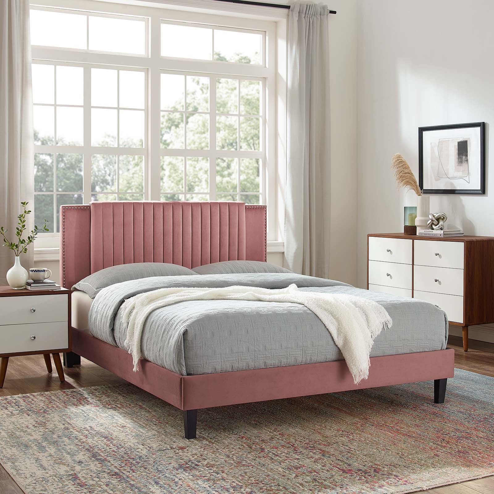 Zahra Channel Tufted Performance Velvet Twin Platform Bed By Modway - MOD-6986 - Image 16