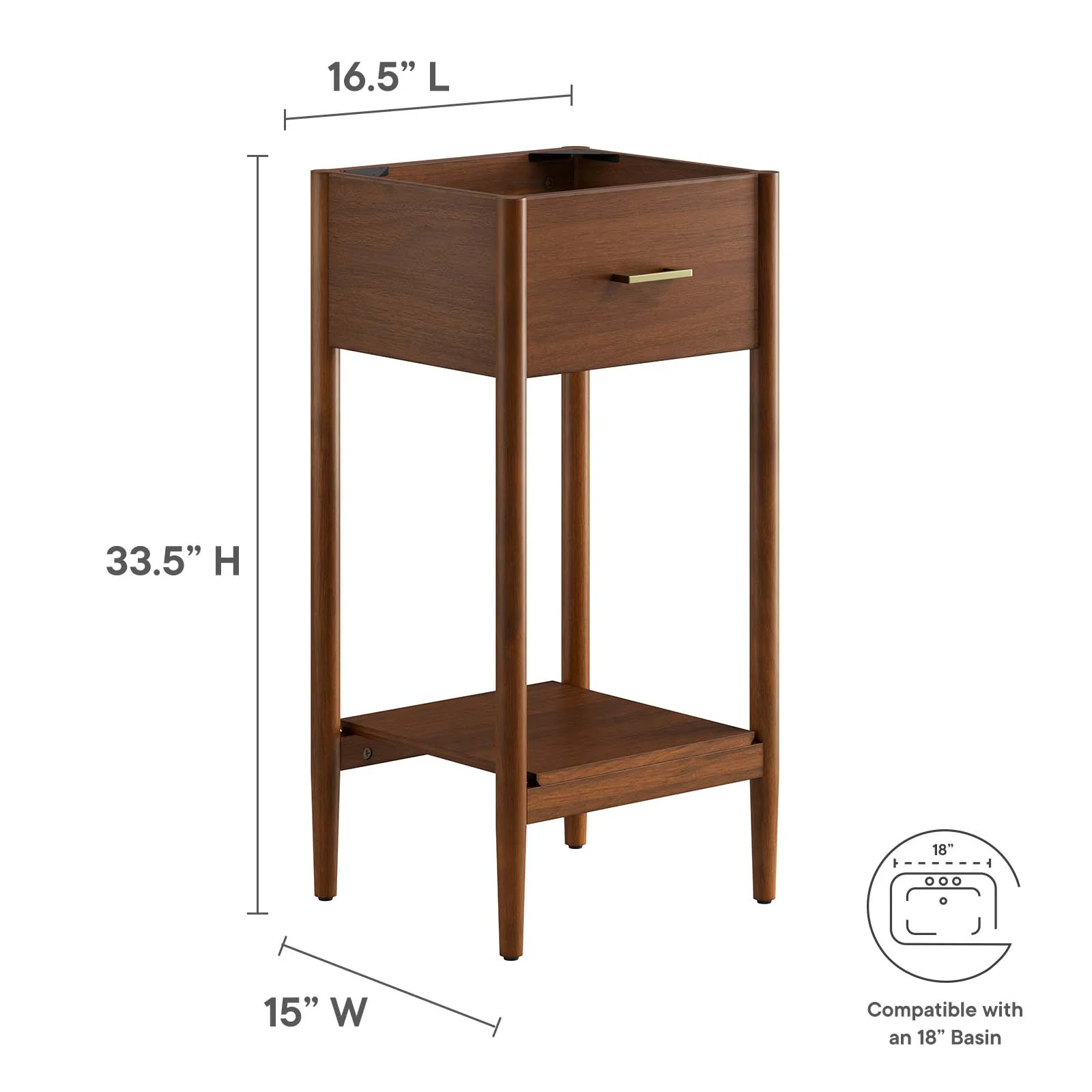 Zaire 18" Bathroom Vanity Cabinet (Sink Basin Not Included) By Modway - EEI-6351 - Image 16