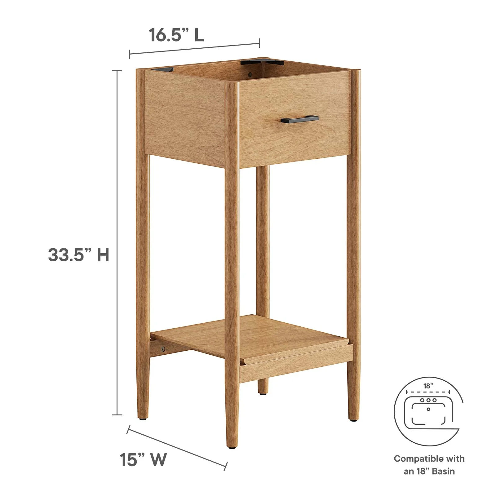 Zaire 18" Bathroom Vanity Cabinet (Sink Basin Not Included) By Modway - EEI-6351 - Image 8