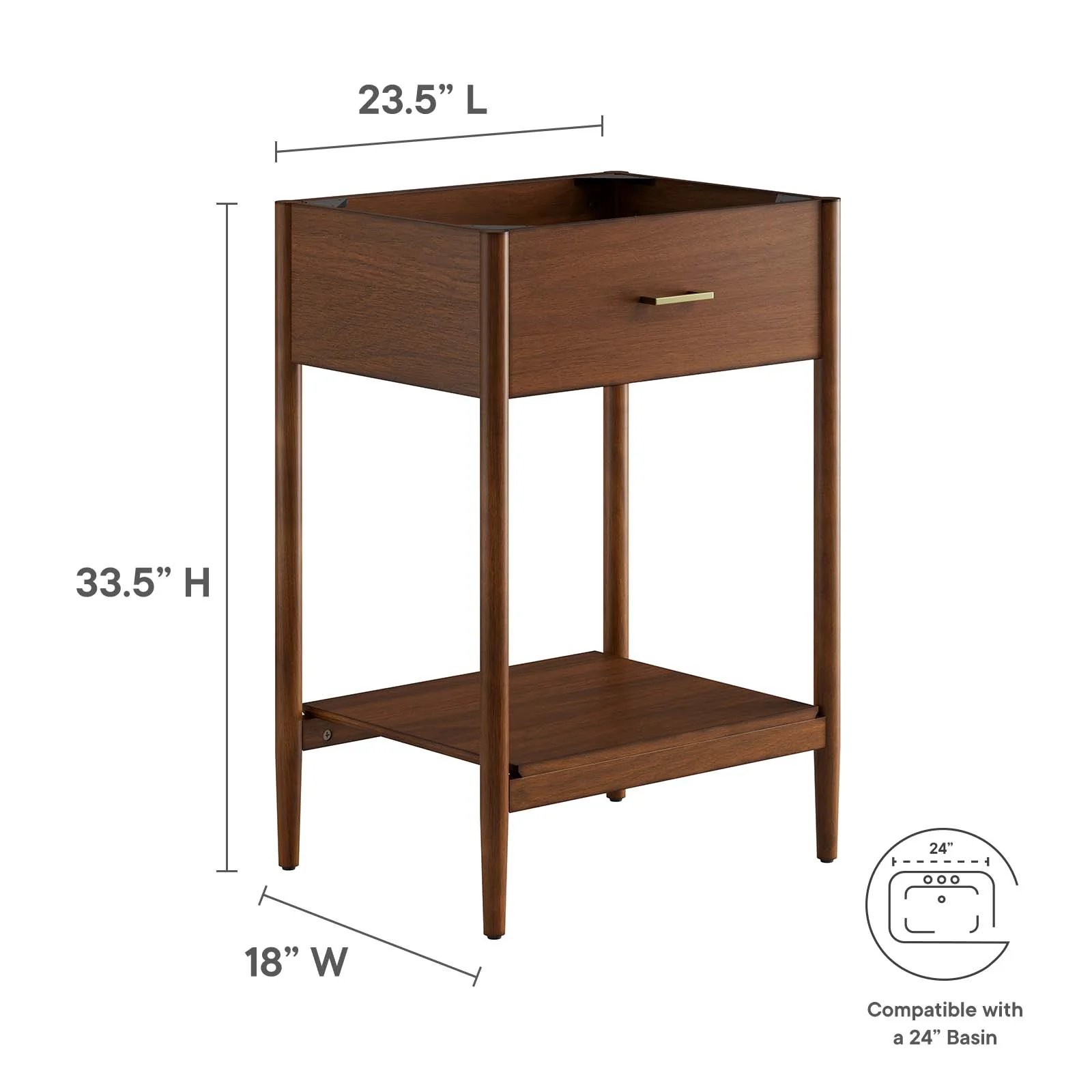 Zaire 24" Bathroom Vanity Cabinet (Sink Basin Not Included) By Modway - EEI-6352 - Image 16
