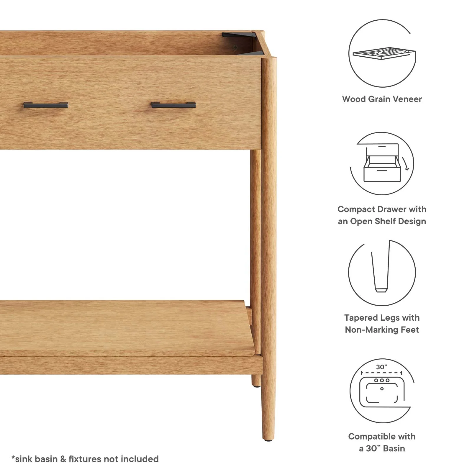 Zaire 30" Bathroom Vanity Cabinet (Sink Basin Not Included) By Modway - EEI-6353 - Image 9