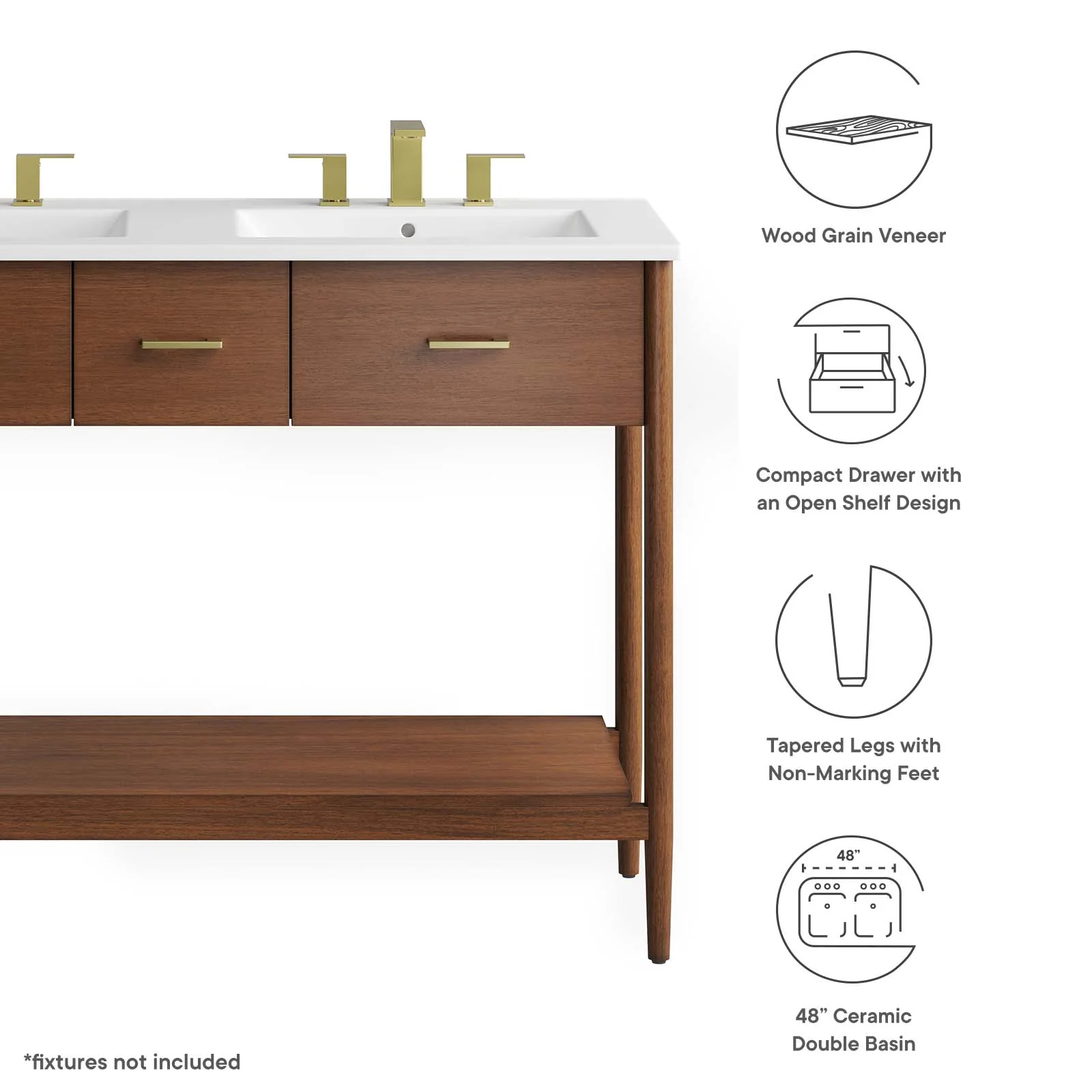 Zaire 48" Double Sink Bathroom Vanity By Modway - EEI-6826 - Image 17