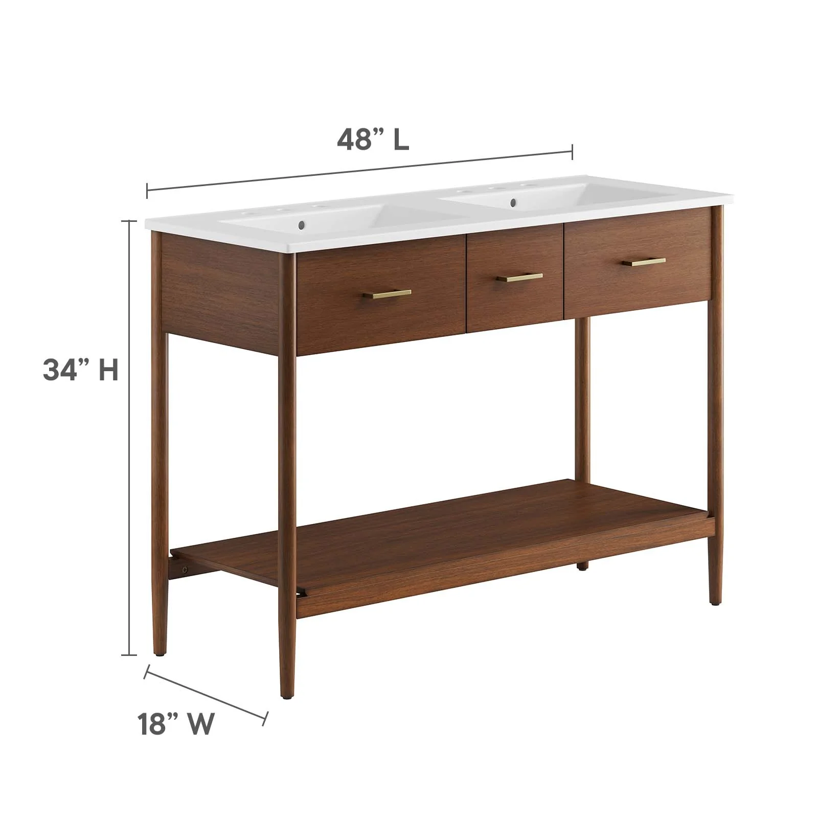 Zaire 48" Double Sink Bathroom Vanity By Modway - EEI-6826 - Image 18