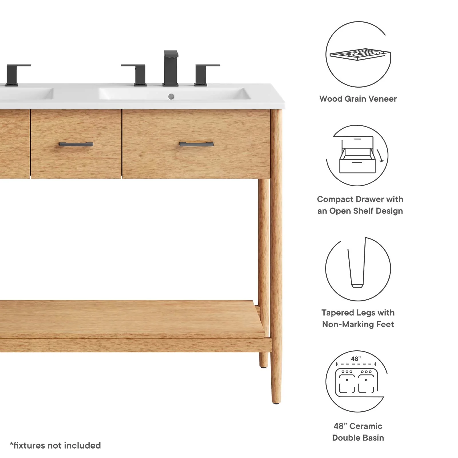 Zaire 48" Double Sink Bathroom Vanity By Modway - EEI-6826 - Image 8