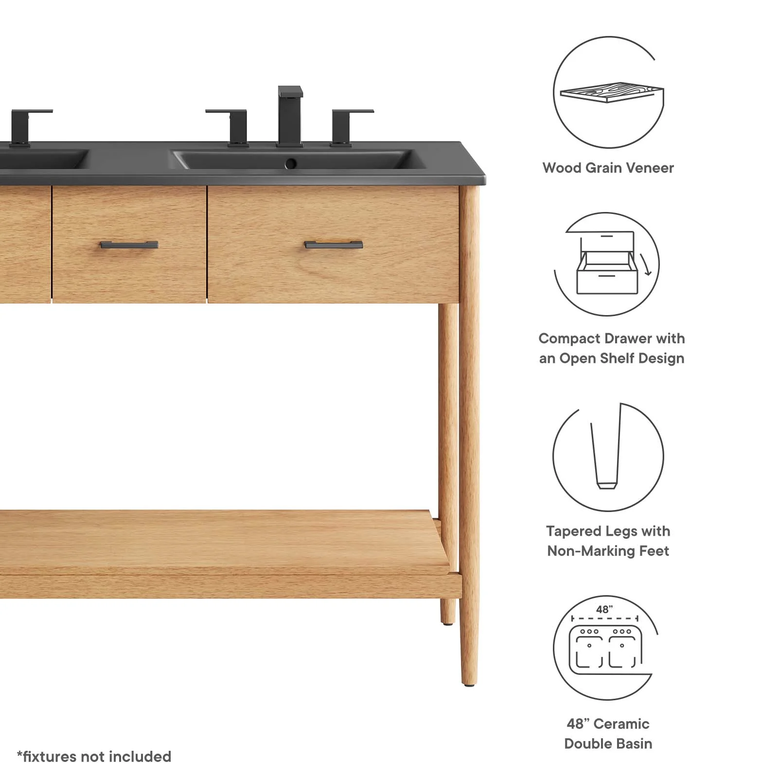 Zaire 48" Double Sink Bathroom Vanity By Modway - EEI-6827 - Image 8