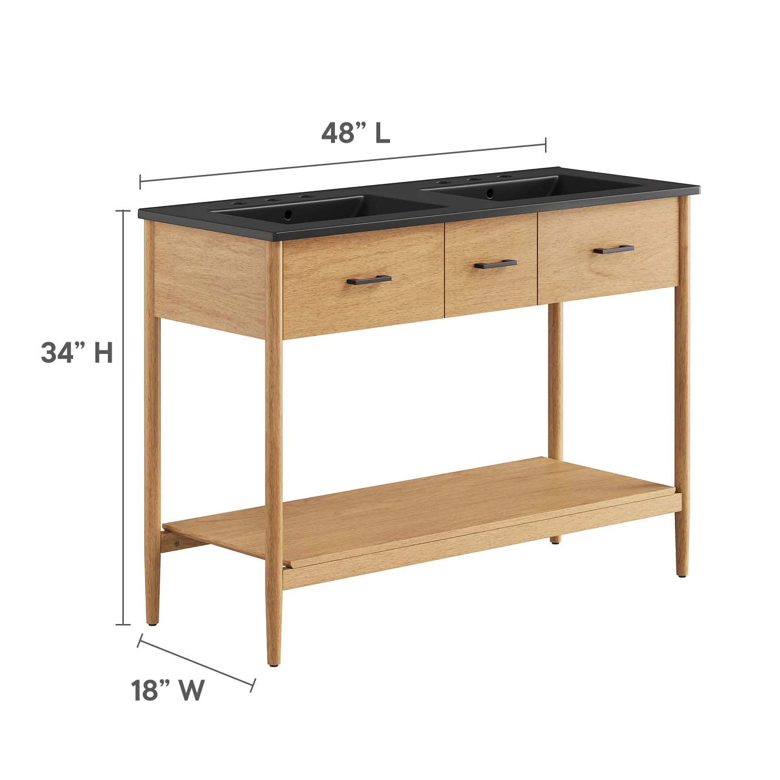 Zaire 48" Double Sink Bathroom Vanity By Modway - EEI-6827 - Image 9