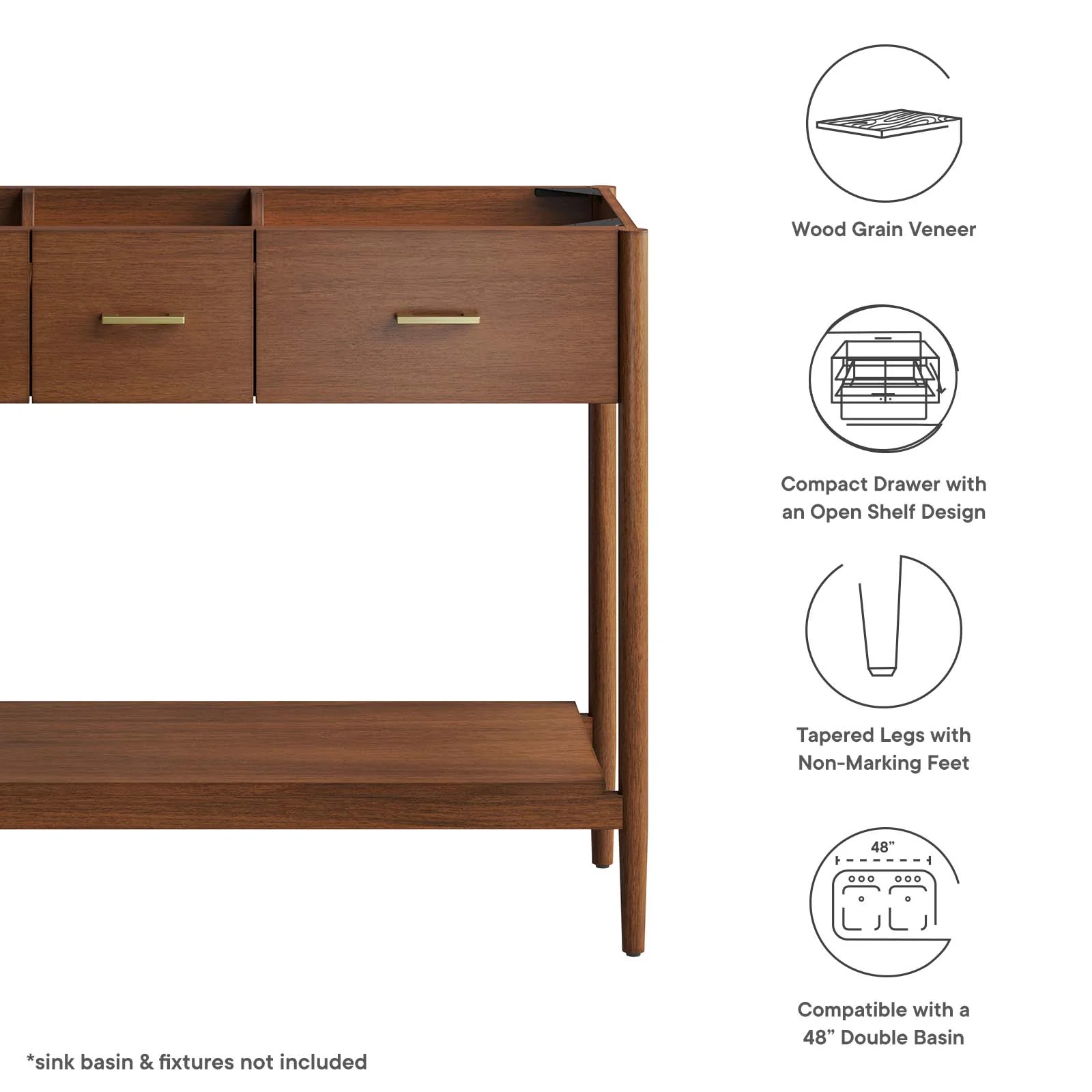 Zaire 48” Double Sink Compatible Bathroom Vanity Cabinet (Sink Basin Not Included) By Modway - EEI-6356 - Image 18