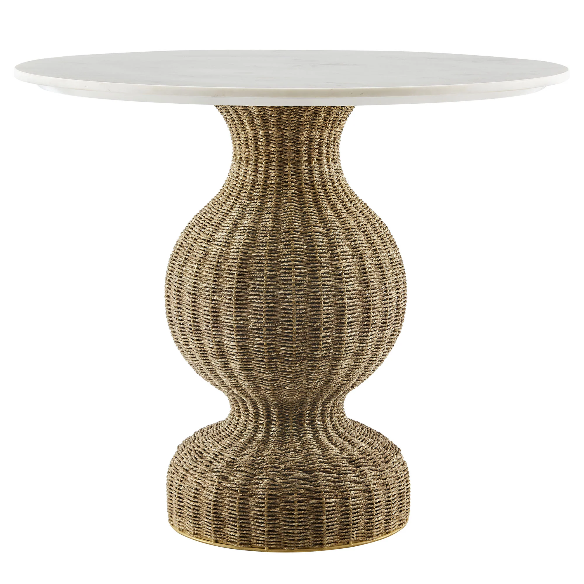 Zale 36" Marble and Seagrass Dining Table by Modway - Image 2