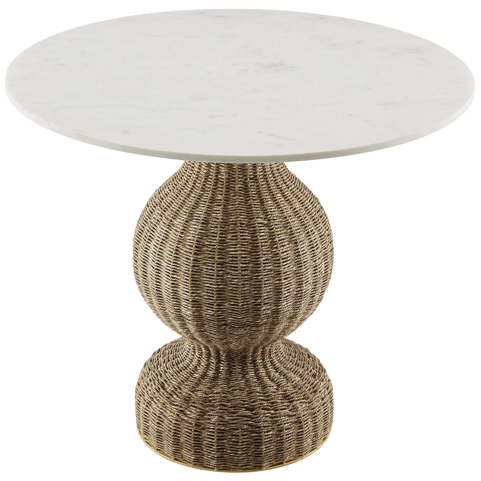 Zale 36" Marble and Seagrass Dining Table by Modway - Image 3