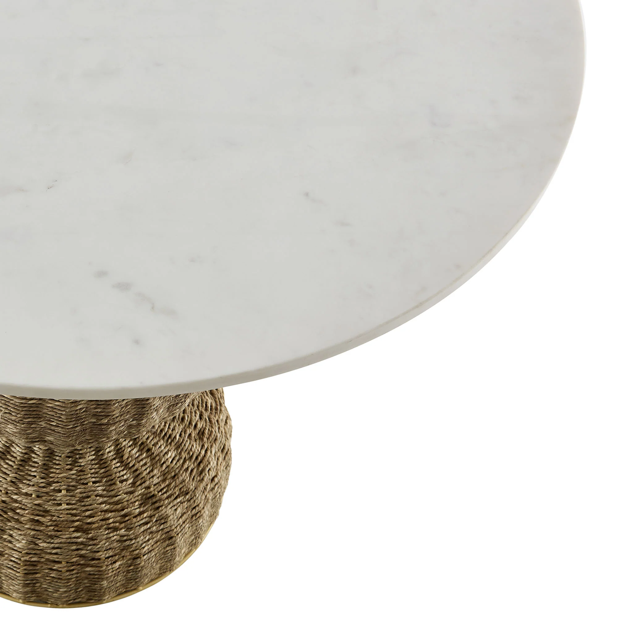 Zale 36" Marble and Seagrass Dining Table by Modway - Image 4