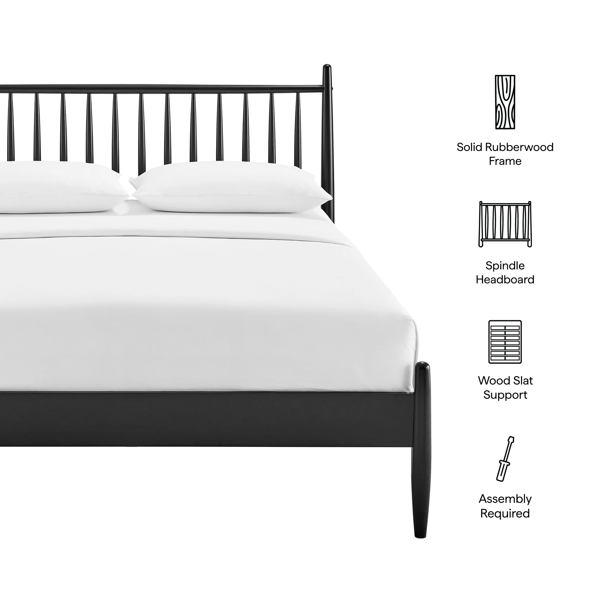 Zane Full Size Spindle Bed Frame by Modway - Image 7