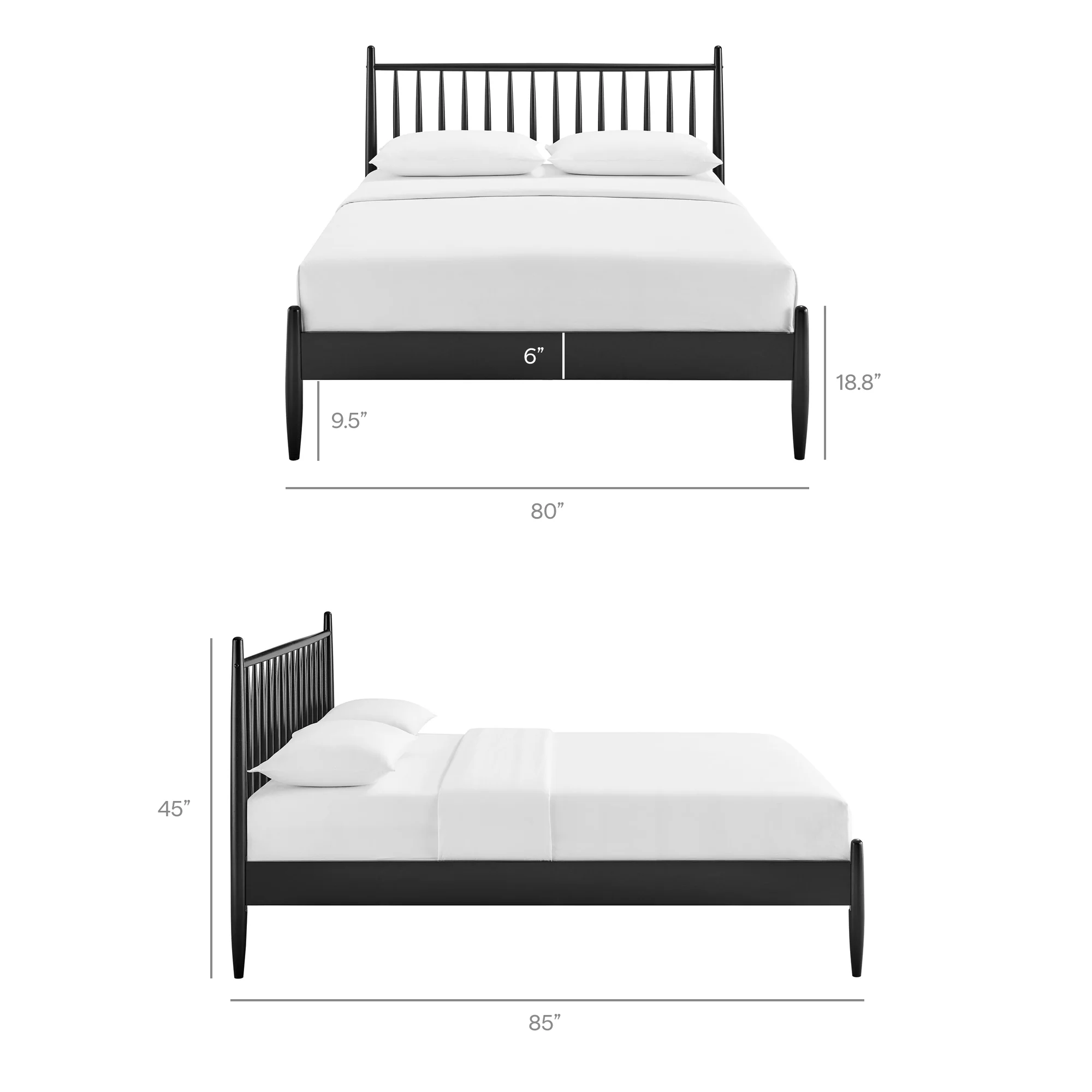 Zane King Size Spindle Bed by Modway - Image 8