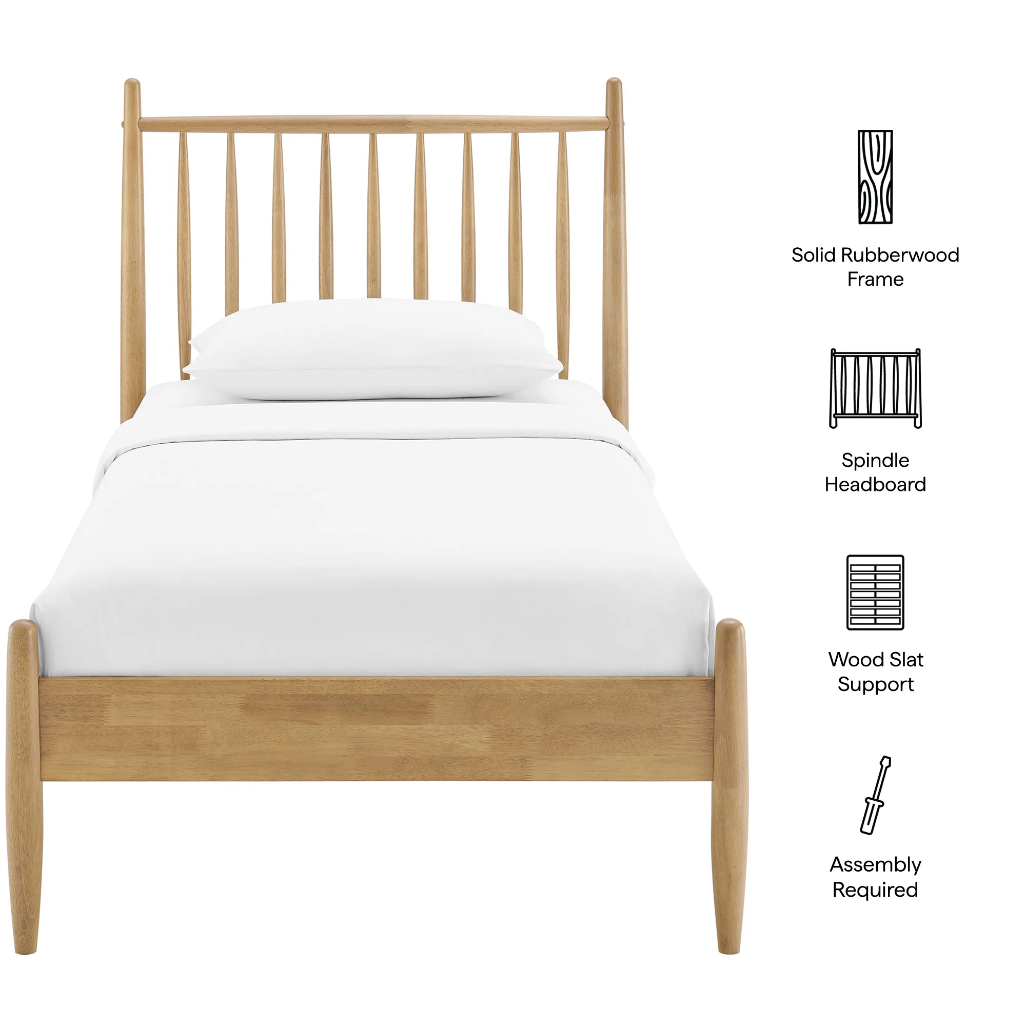 Zane Twin Size Spindle Bed Frame by Modway - Image 16