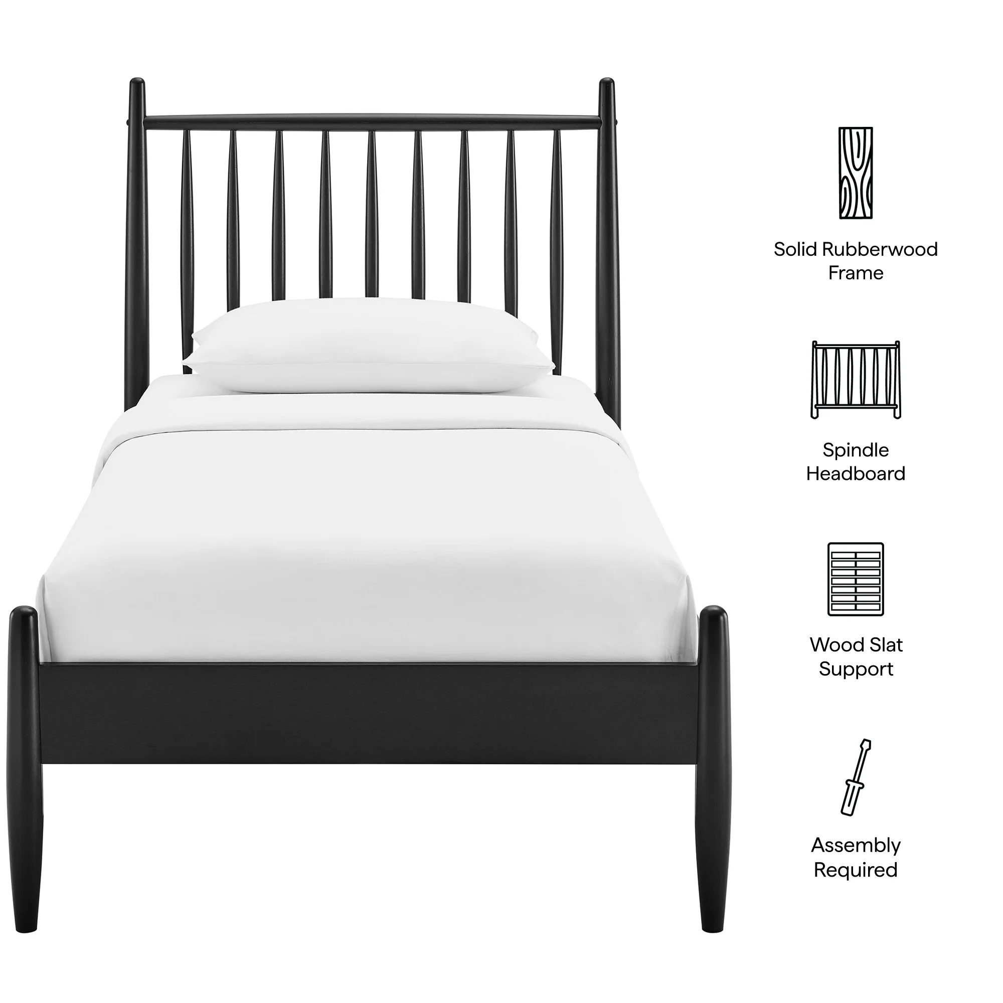 Zane Twin Size Spindle Bed Frame by Modway - Image 7