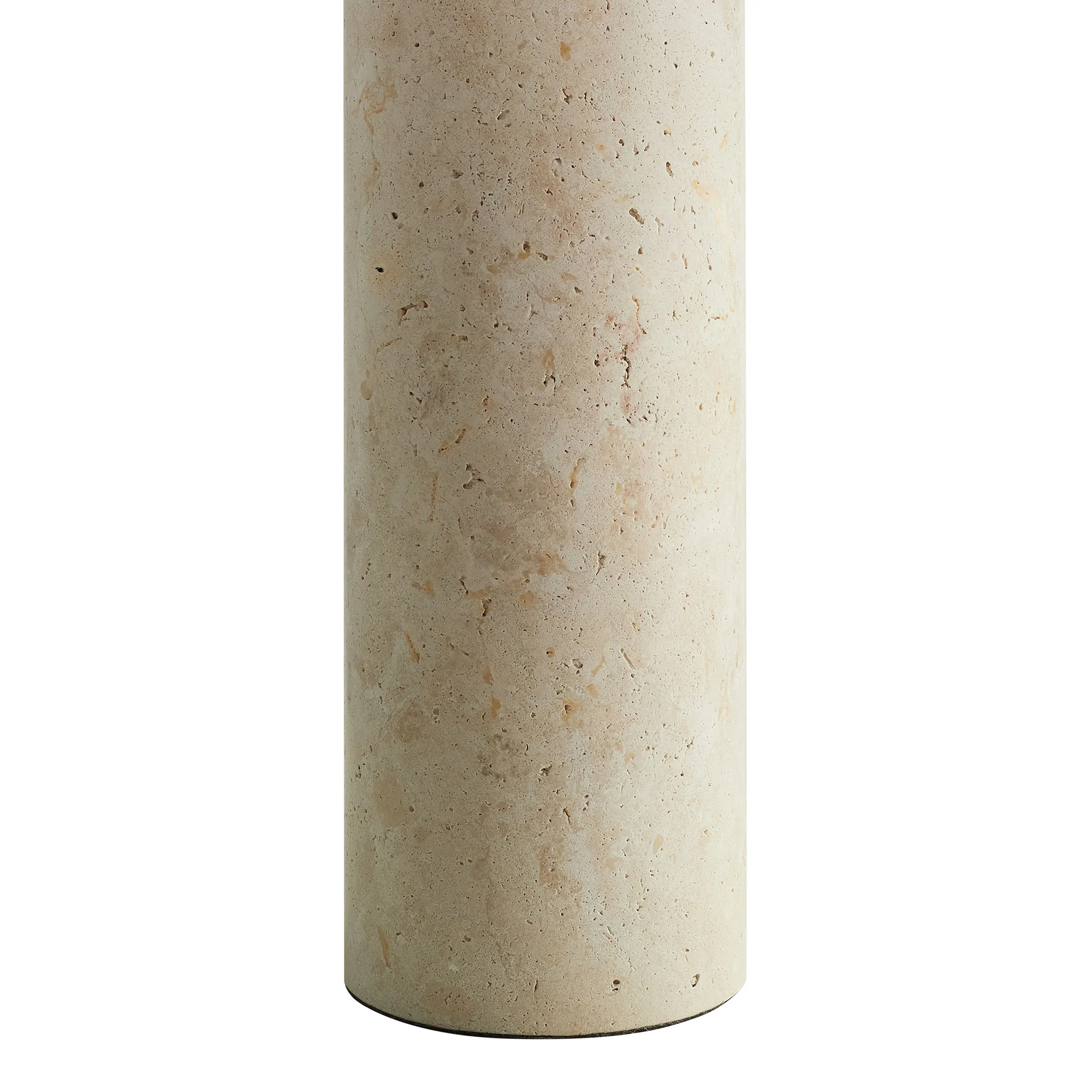Zenith Travertine Table Lamp With Fabric Drum Shade by Modway - Image 4