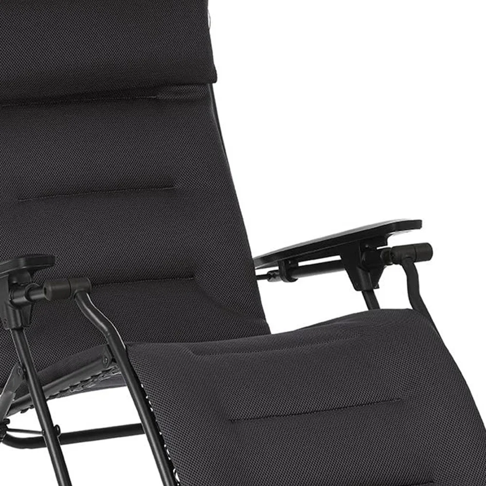 Zero Gravity Recliner - Black Frame - Acier Fabric By Homeroots - Image 4