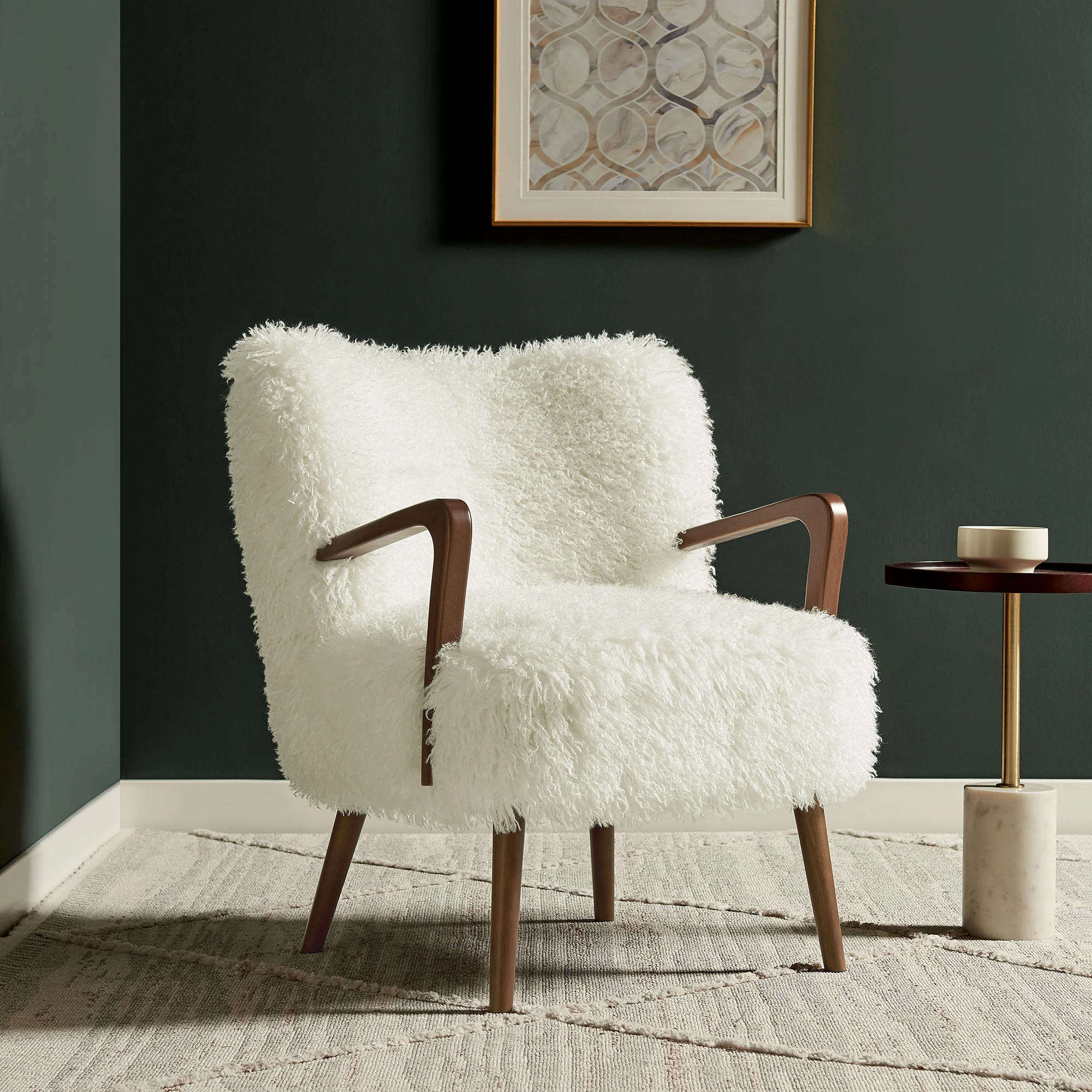 Zerra Faux Shearling Accent Armchair by Modway - Image 16