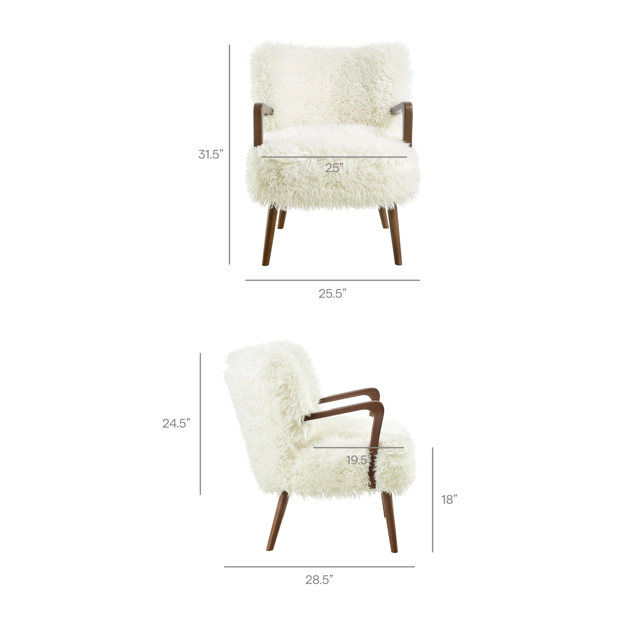 Zerra Faux Shearling Accent Armchair by Modway - Image 18