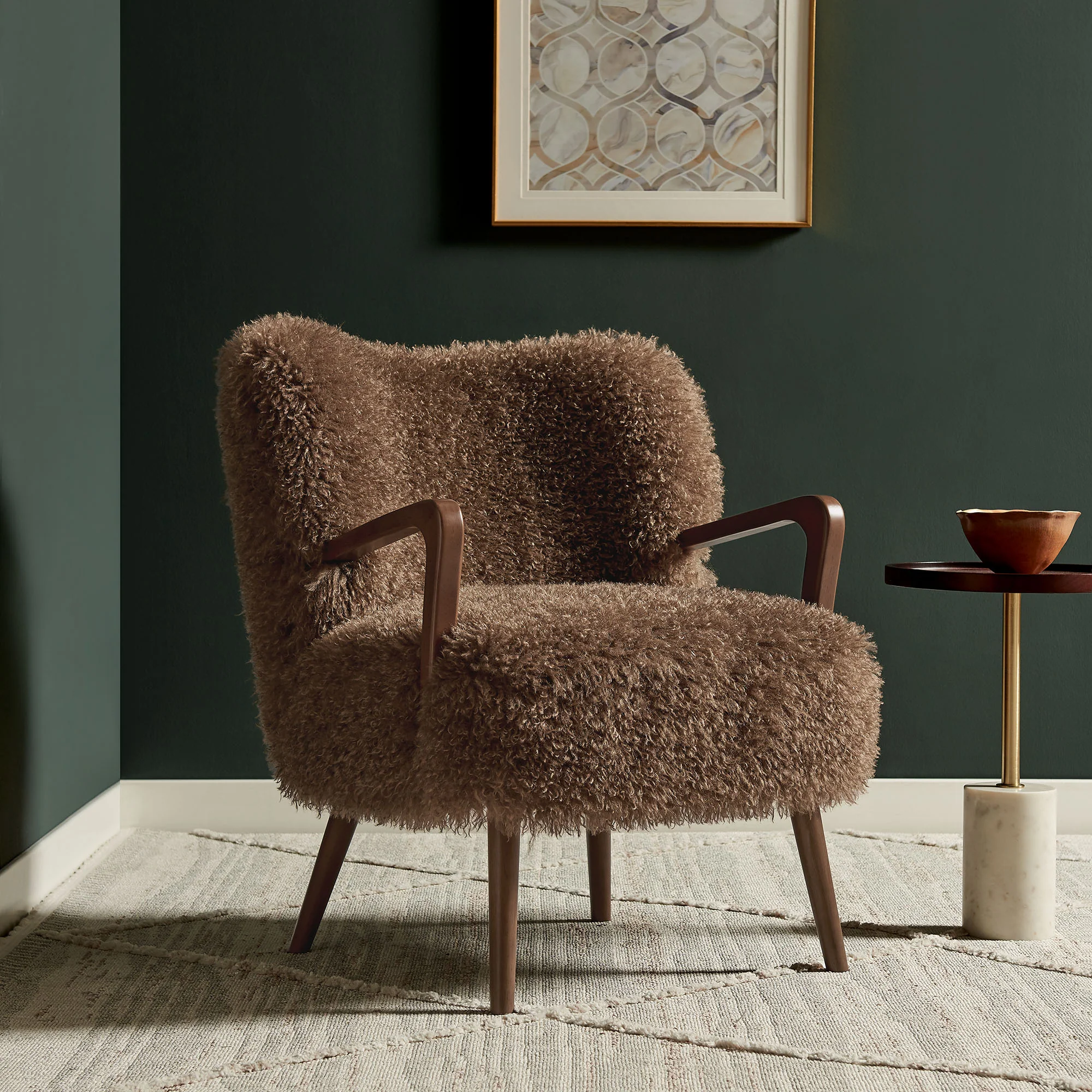 Zerra Faux Shearling Accent Armchair by Modway - Image 7