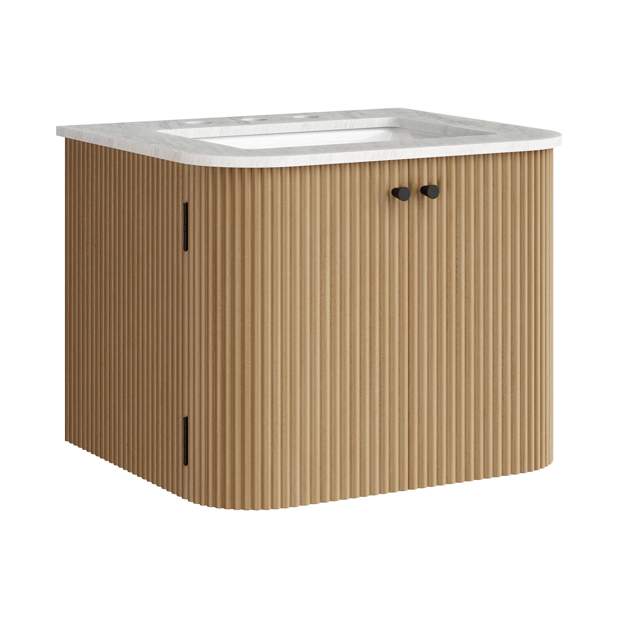 Zia 24" Wall-Mount Bathroom Vanity with Marble Sink by Modway - Image 12