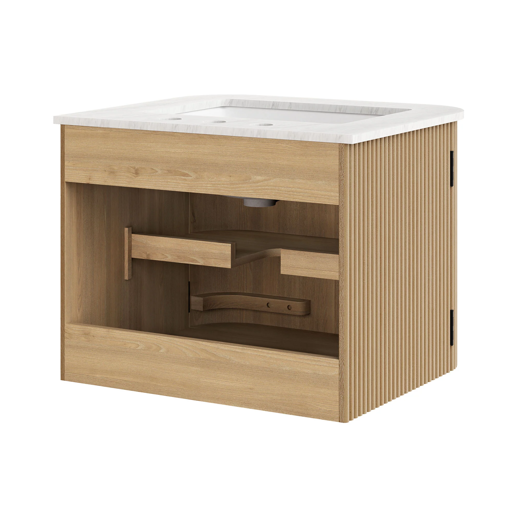 Zia 24" Wall-Mount Bathroom Vanity with Marble Sink by Modway - Image 14