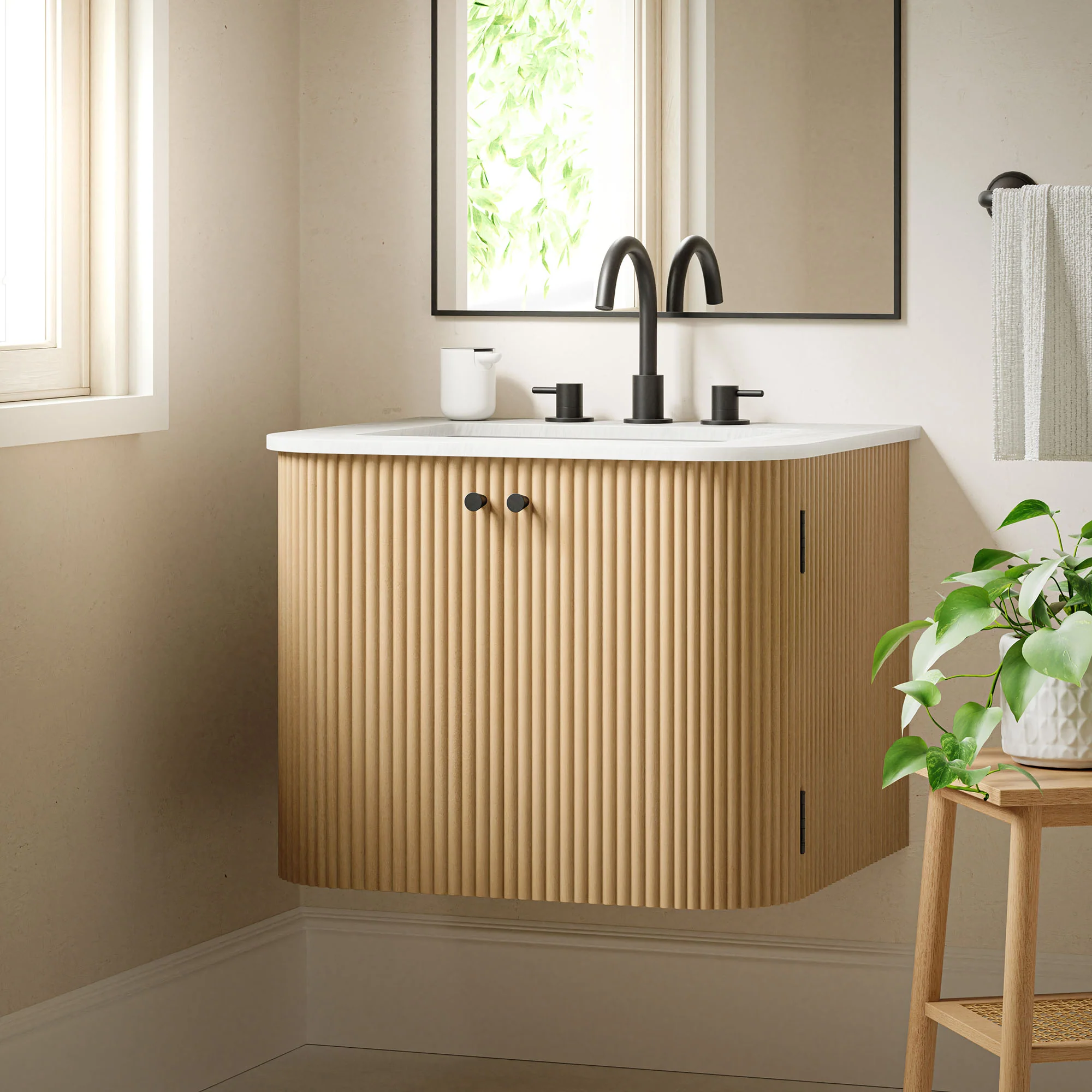 Zia 24" Wall-Mount Bathroom Vanity with Marble Sink by Modway - Image 20