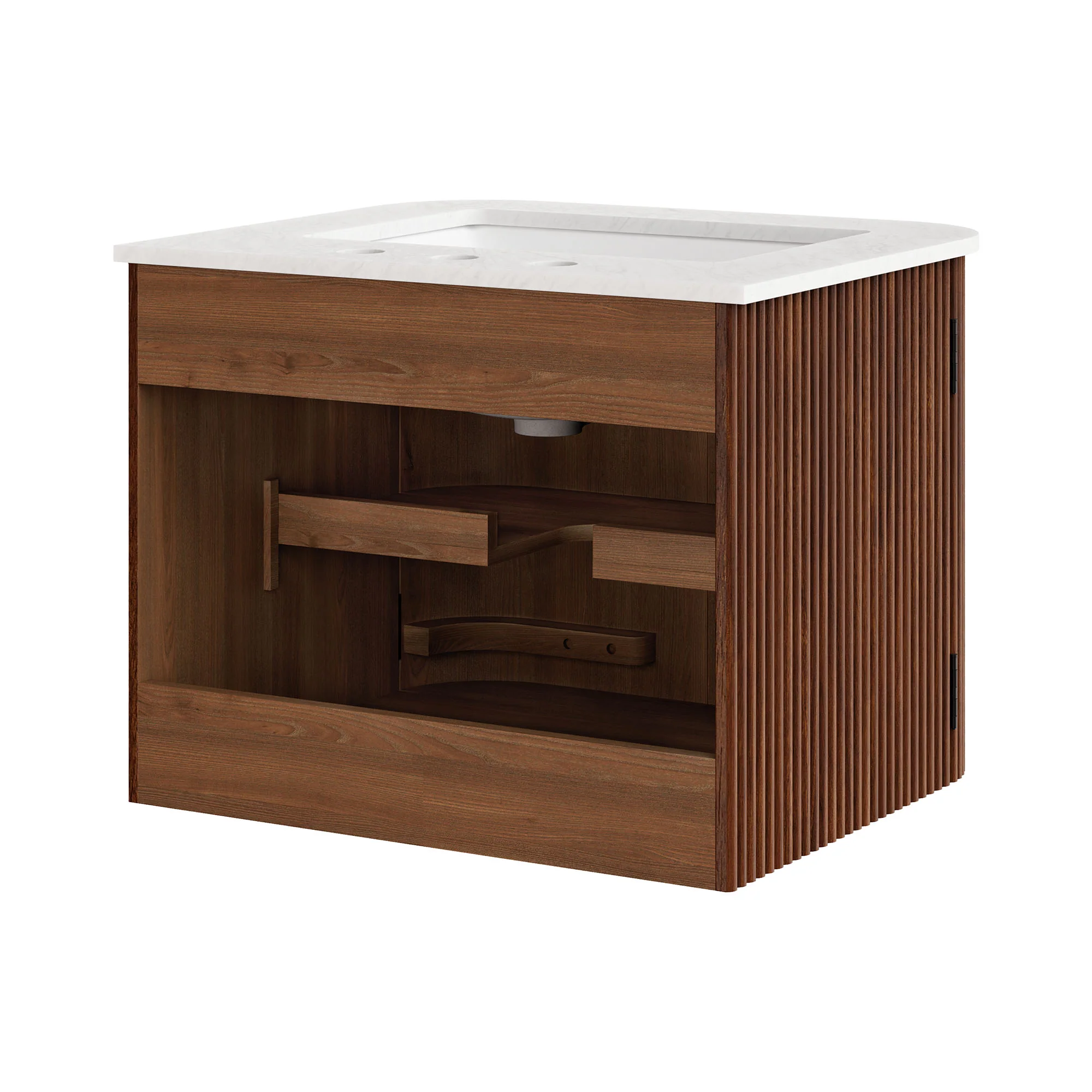 Zia 24" Wall-Mount Bathroom Vanity with Marble Sink by Modway - Image 25