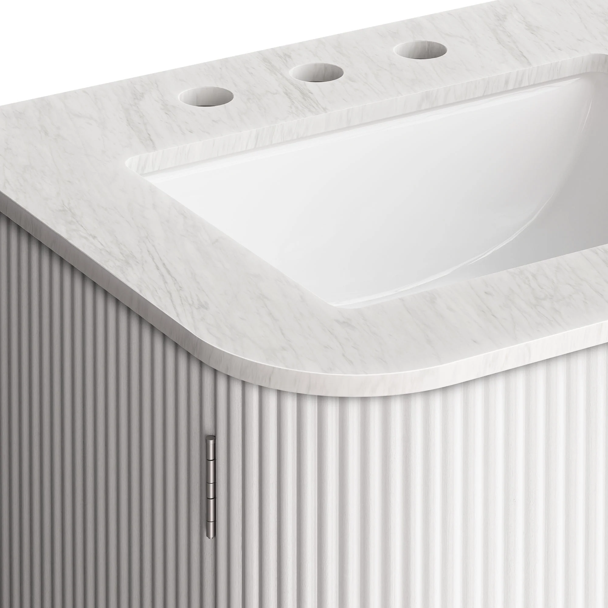 Zia 24" Wall-Mount Bathroom Vanity with Marble Sink by Modway - Image 8