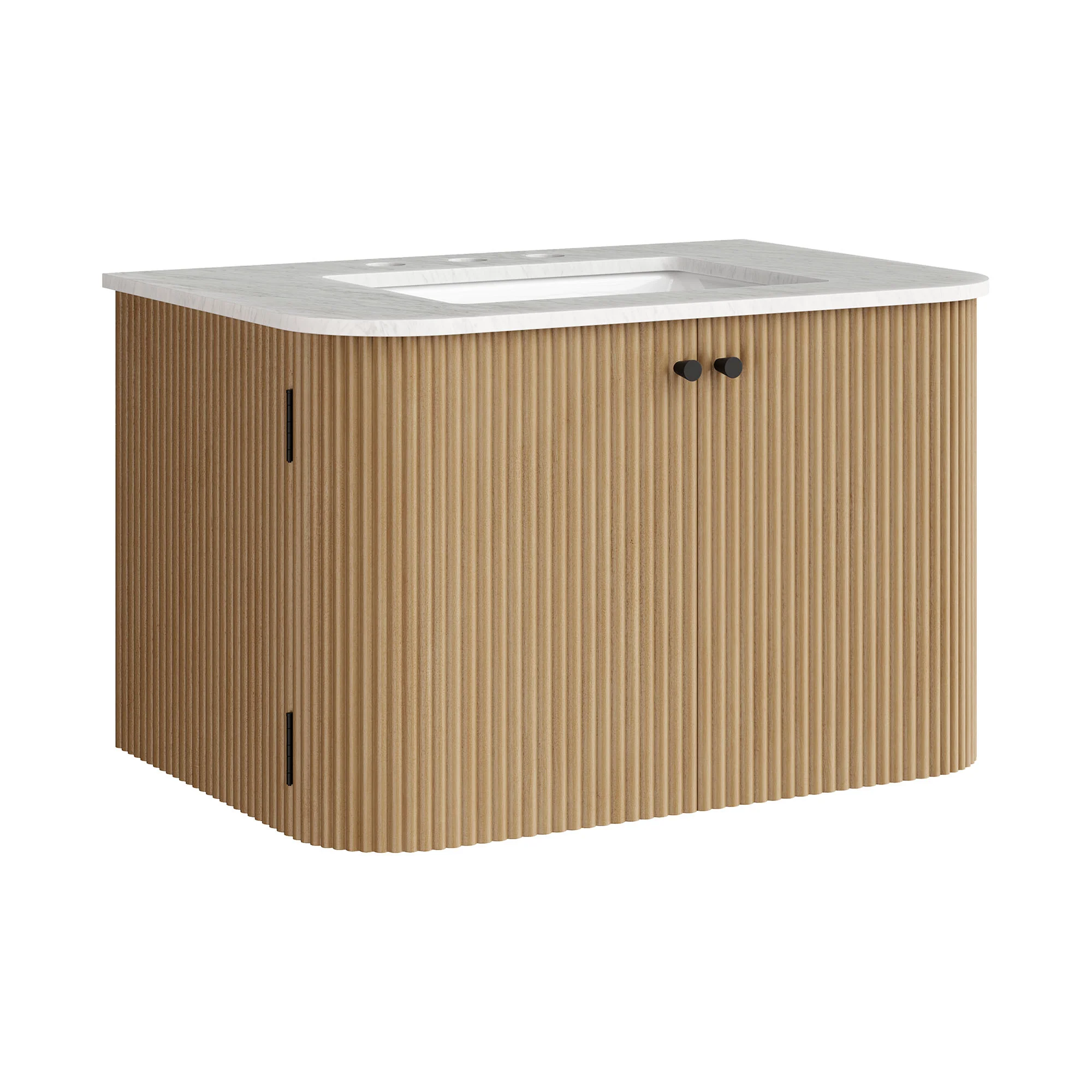 Zia 30" Wall-Mount Bathroom Vanity with Marble Sink by Modway - Image 12