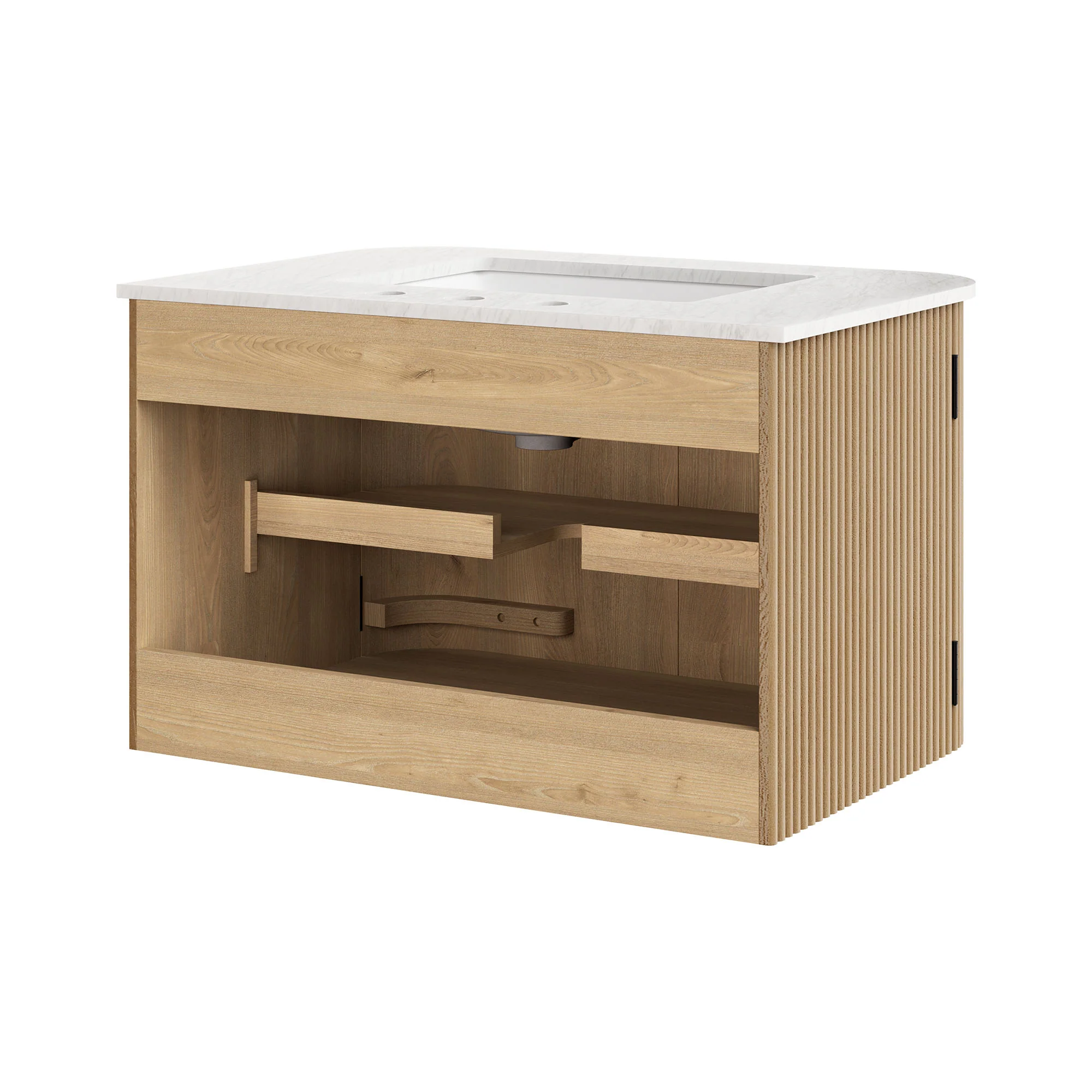 Zia 30" Wall-Mount Bathroom Vanity with Marble Sink by Modway - Image 14