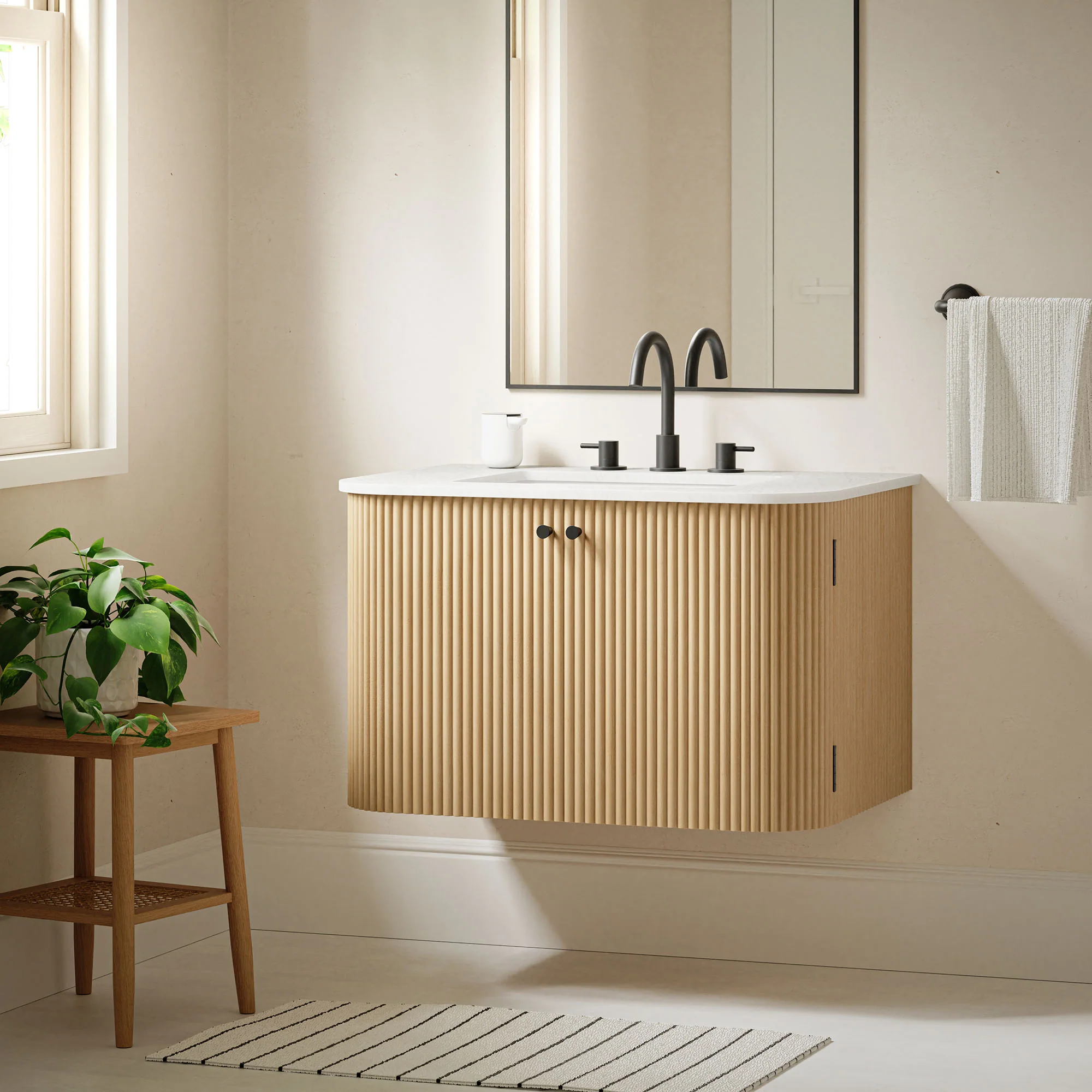 Zia 30" Wall-Mount Bathroom Vanity with Marble Sink by Modway - Image 20
