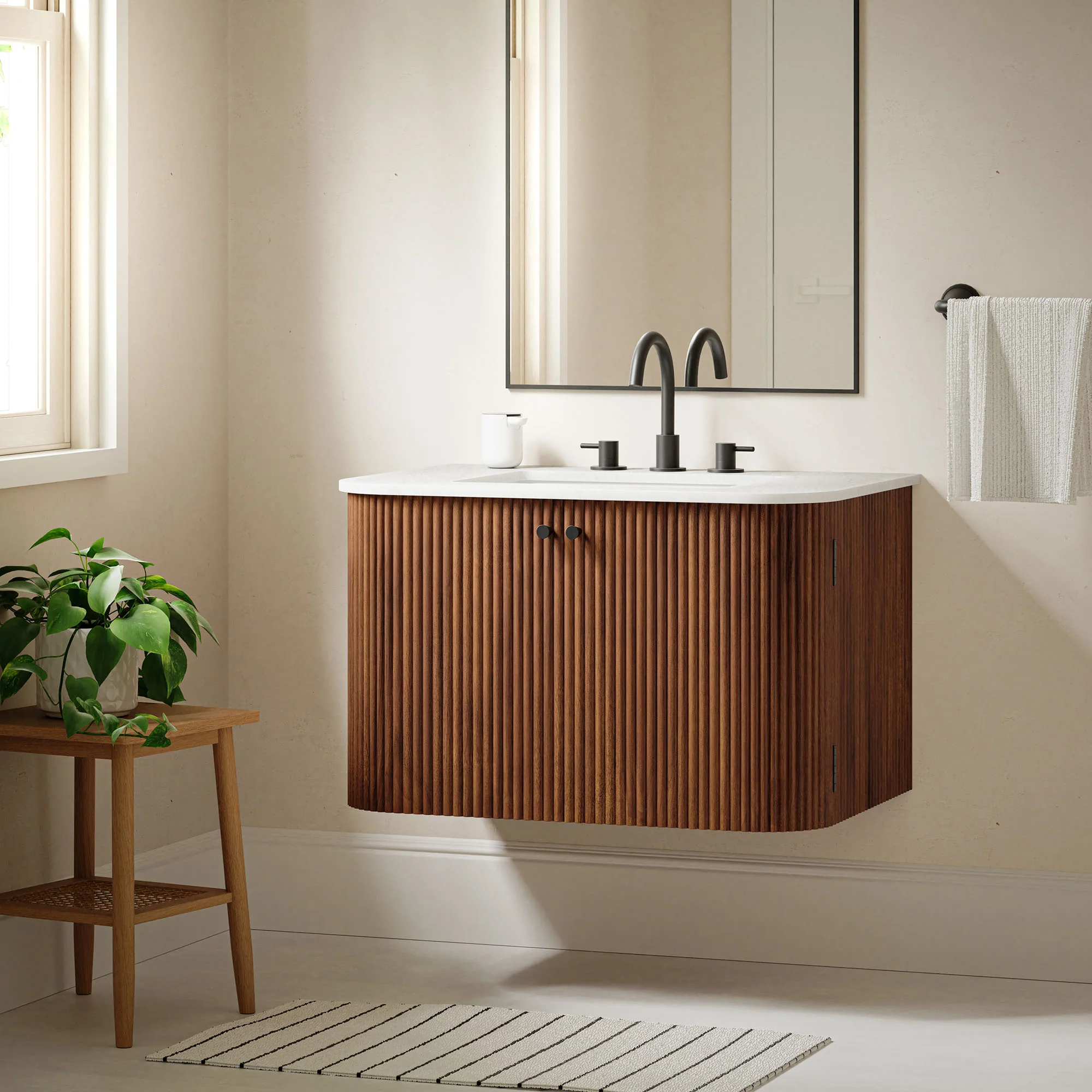 Zia 30" Wall-Mount Bathroom Vanity with Marble Sink by Modway - Image 31