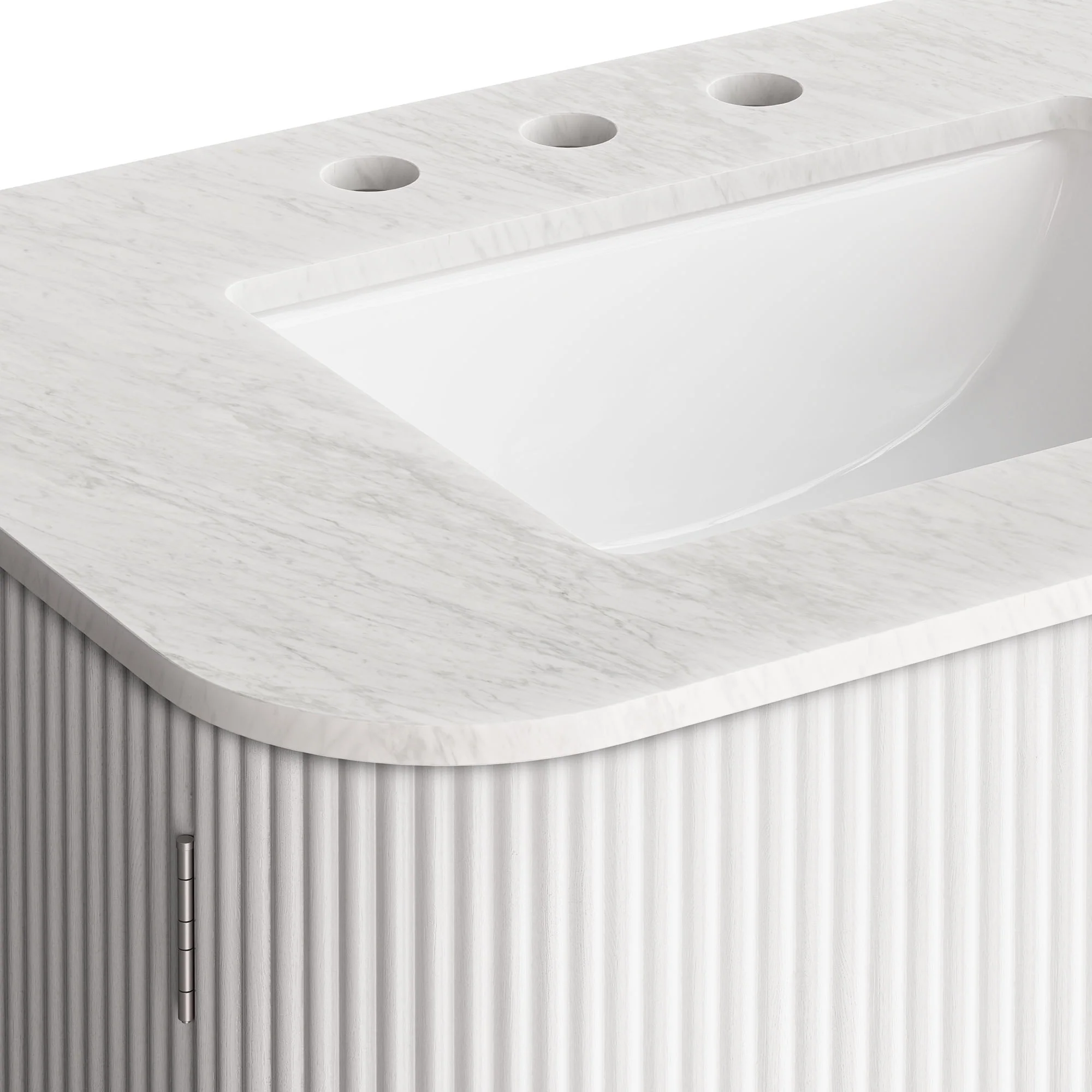 Zia 30" Wall-Mount Bathroom Vanity with Marble Sink by Modway - Image 8