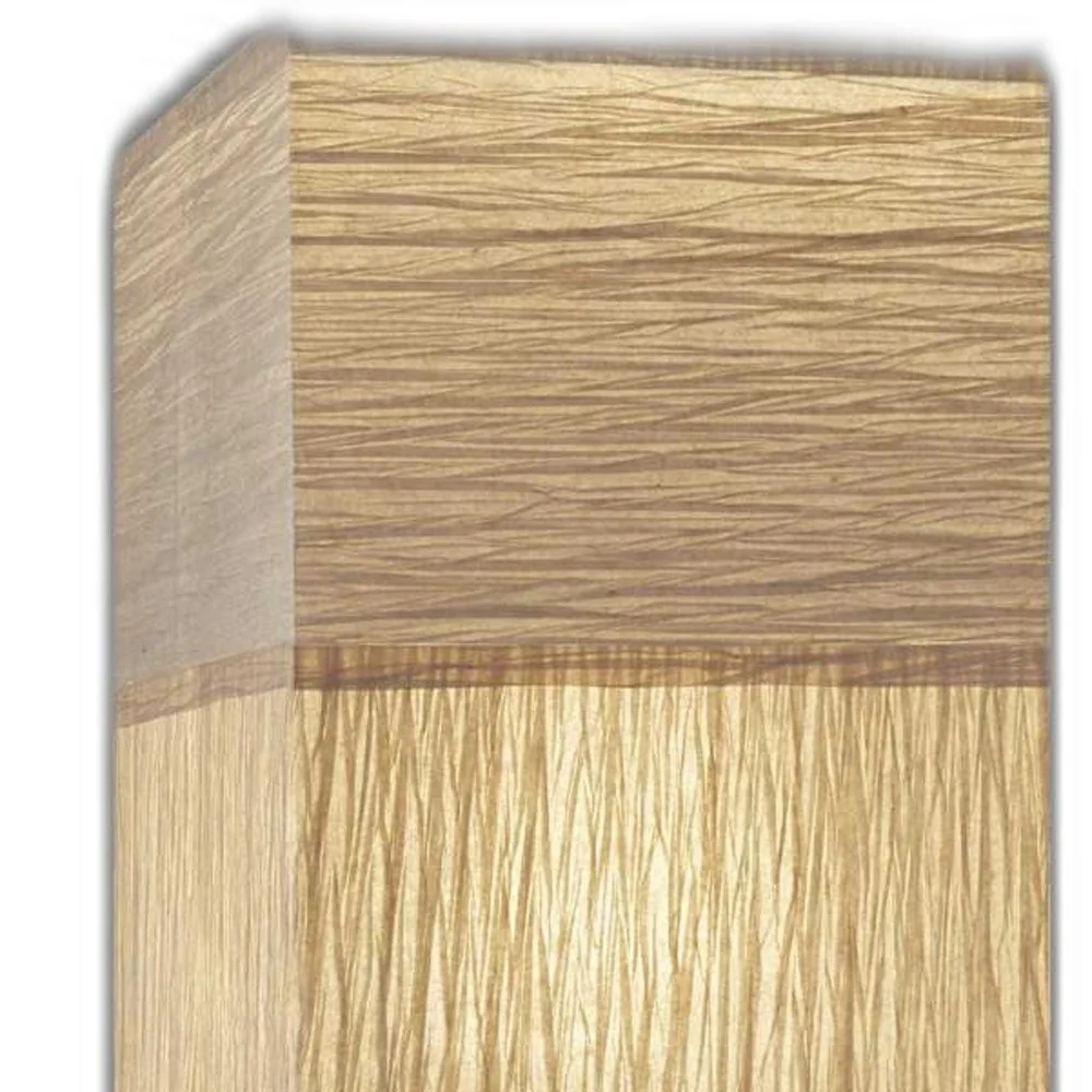 ZigZag Tall Paper Shade Floor Lamp With Walnut Wood Base By Homeroots - Image 3
