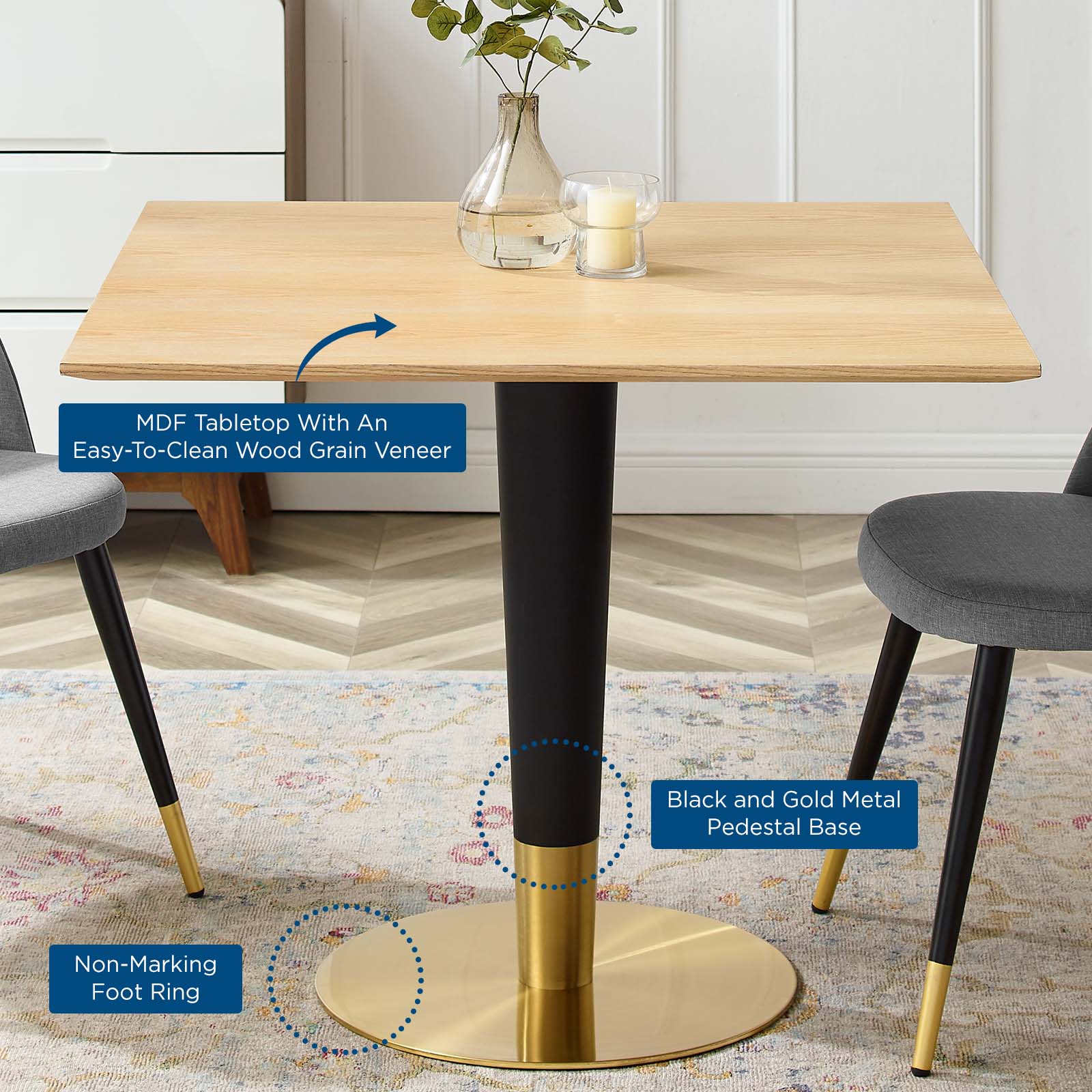 Zinque 36" Square Dining Table By Modway - EEI-5128 - Image 5