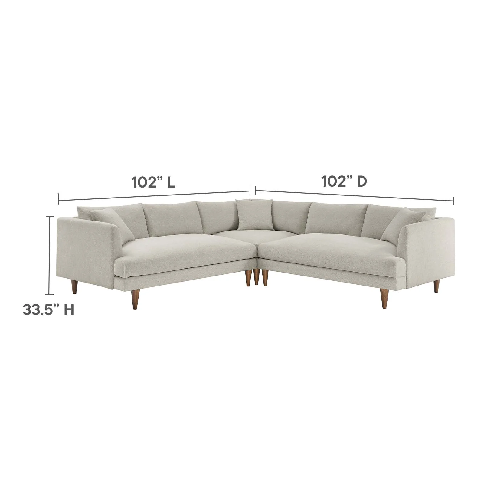 Zoya Down Filled Overstuffed 3 Piece Sectional Sofa By Modway - EEI-6613 - Image 10
