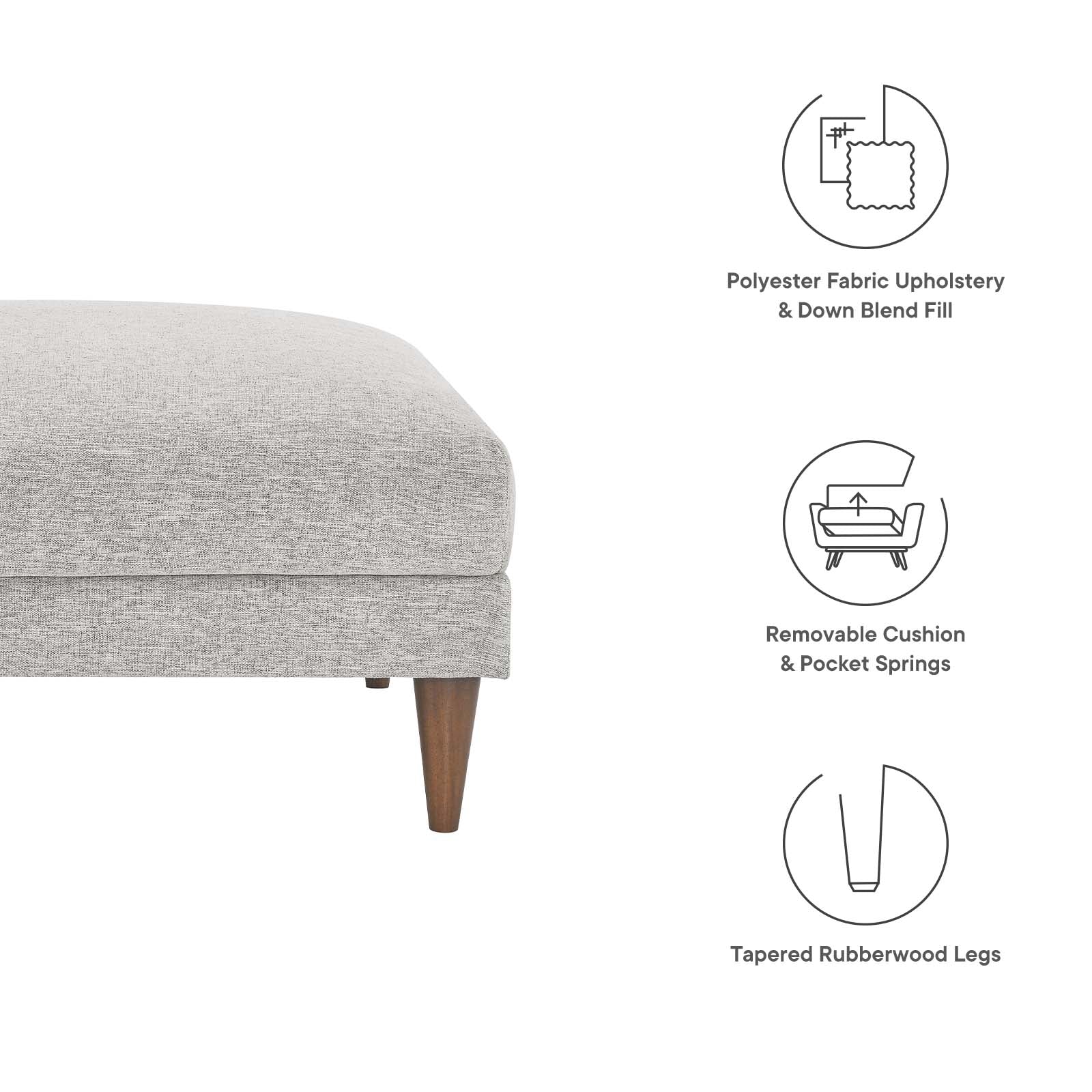 Zoya Down Filled Overstuffed Ottoman By Modway - EEI-6481 - Image 21