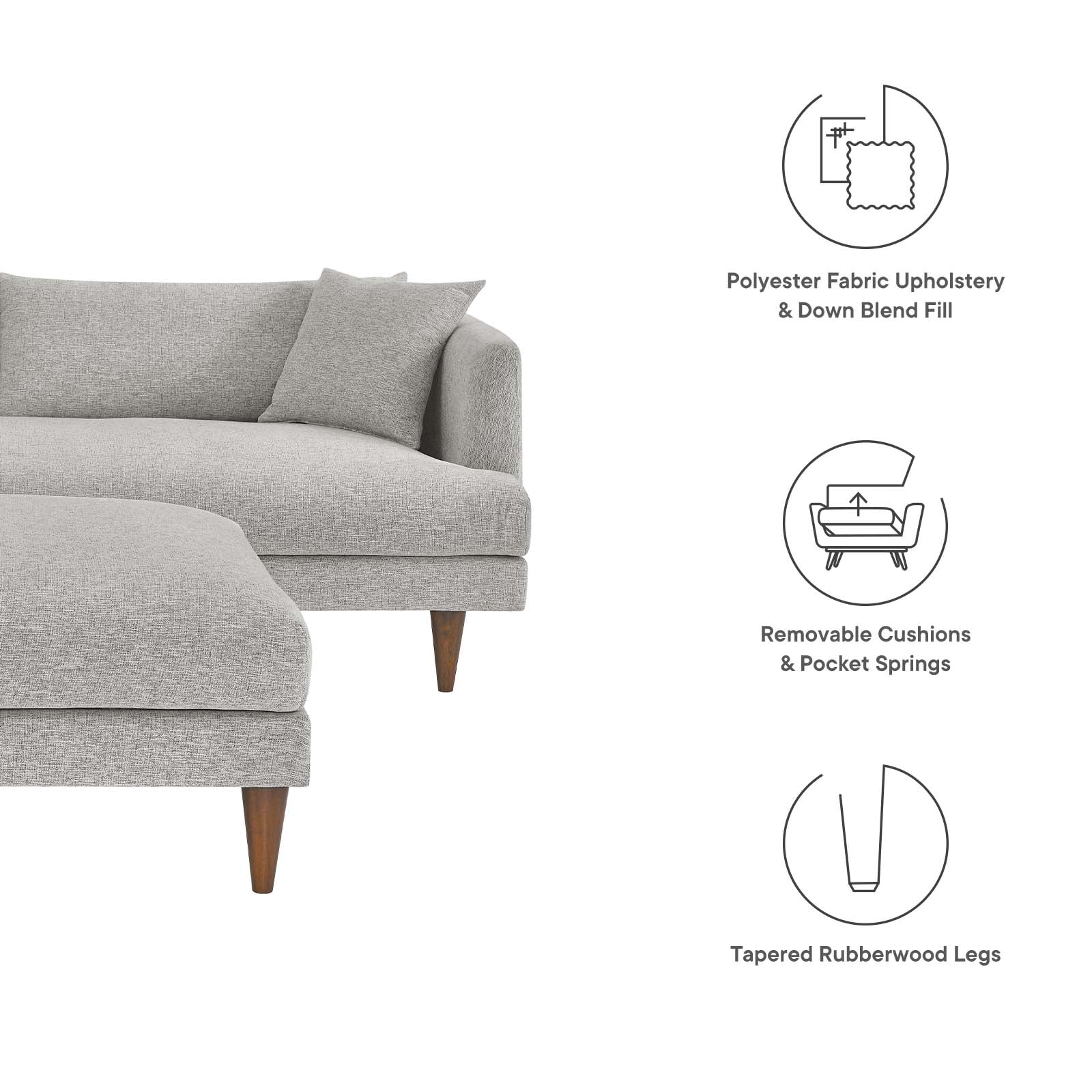 Zoya Down Filled Overstuffed Sofa and Ottoman Set By Modway - EEI-6614 - Image 27