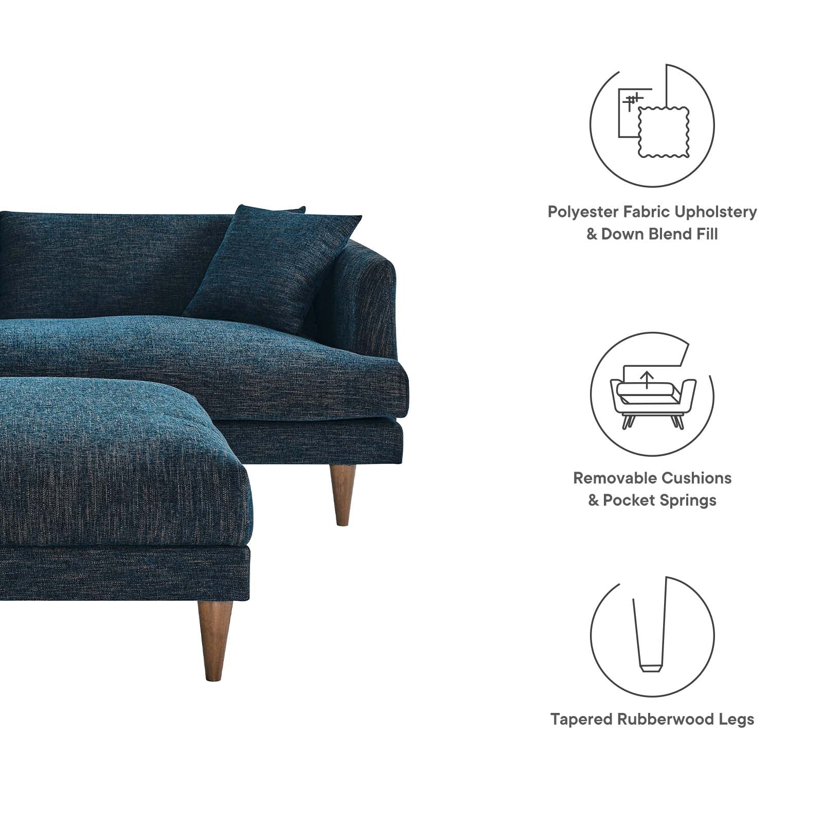 Zoya Down Filled Overstuffed Sofa and Ottoman Set By Modway - EEI-6614 - Image 7