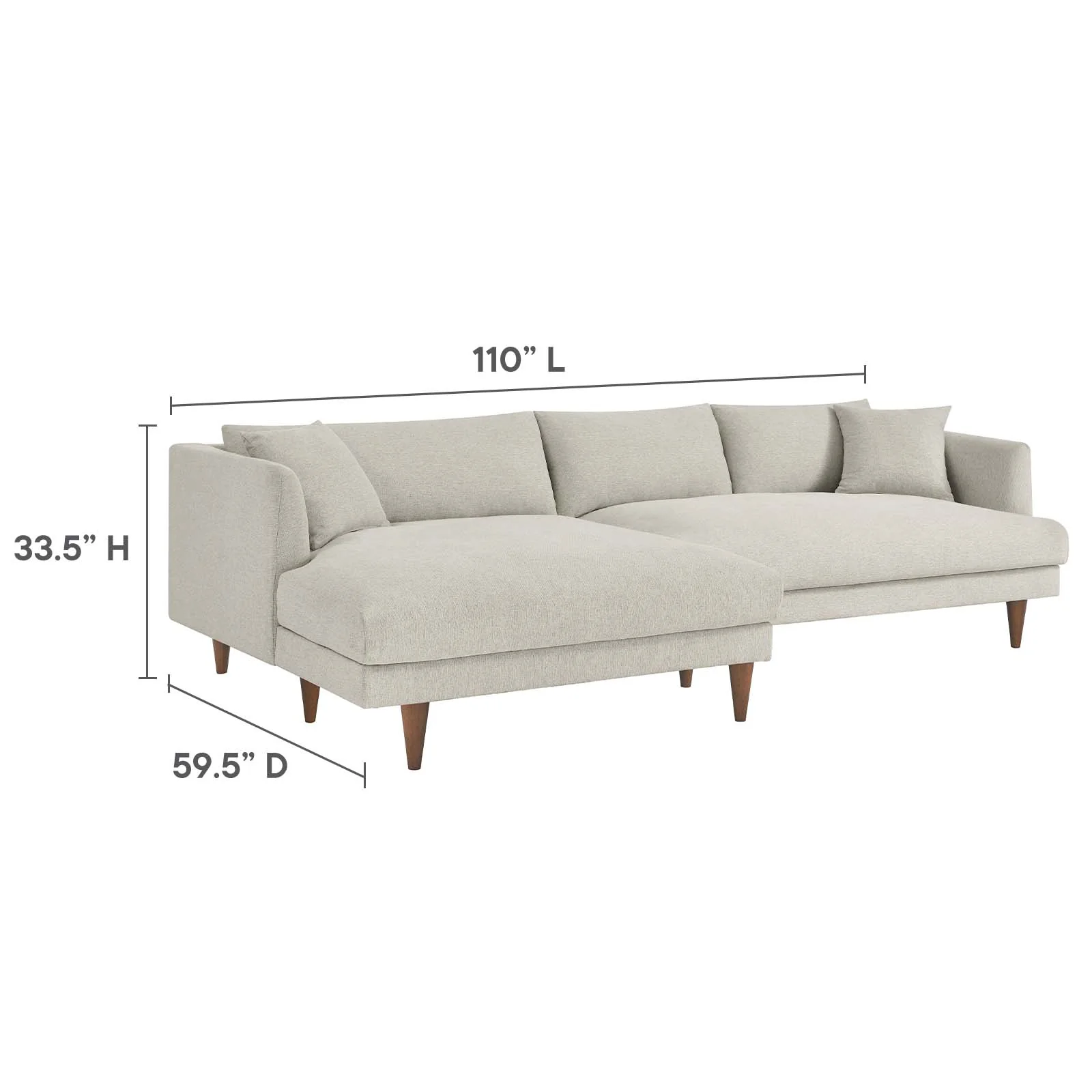 Zoya Left-Facing Down Filled Overstuffed Sectional Sofa By Modway - EEI-6611 - Image 10