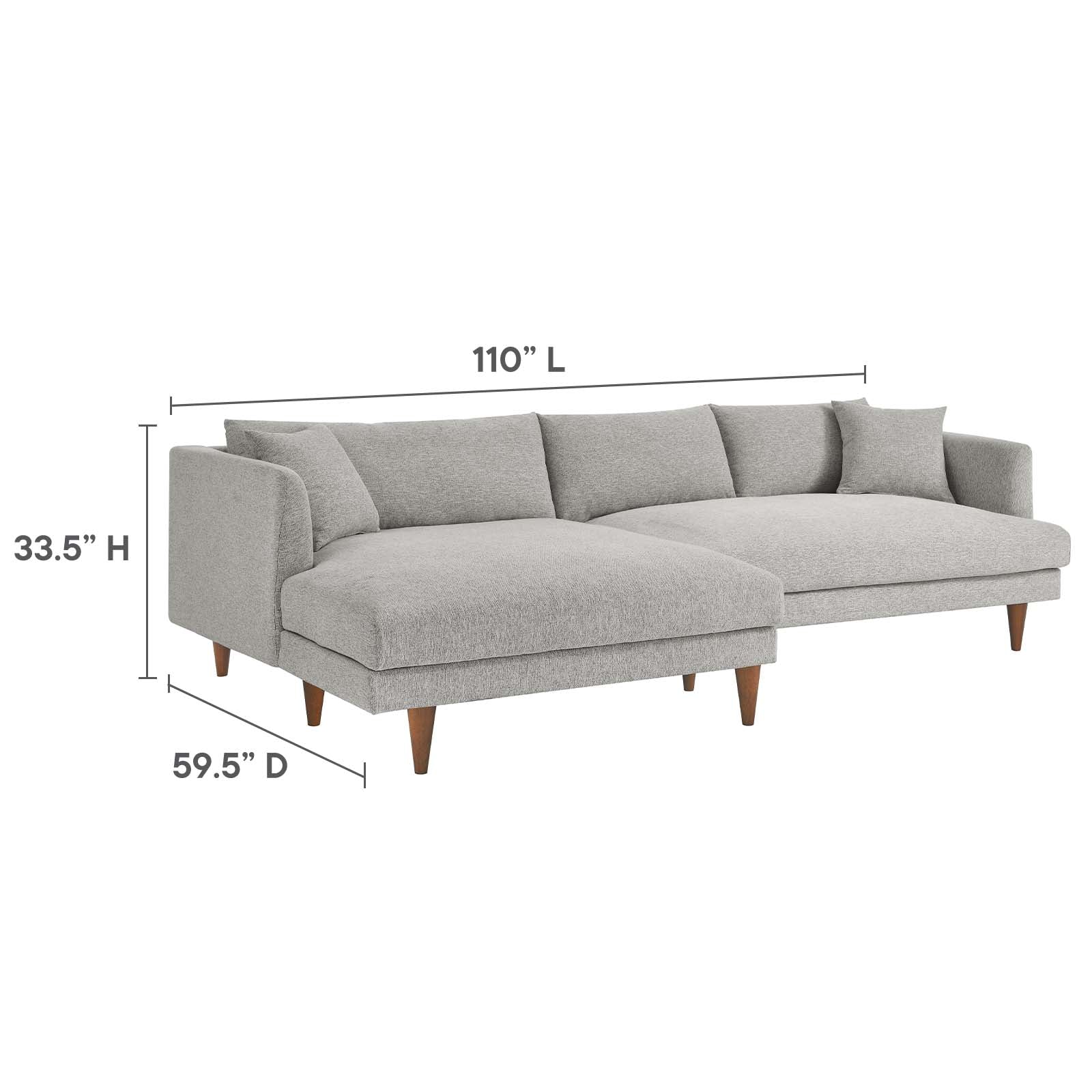Zoya Left-Facing Down Filled Overstuffed Sectional Sofa By Modway - EEI-6611 - Image 16
