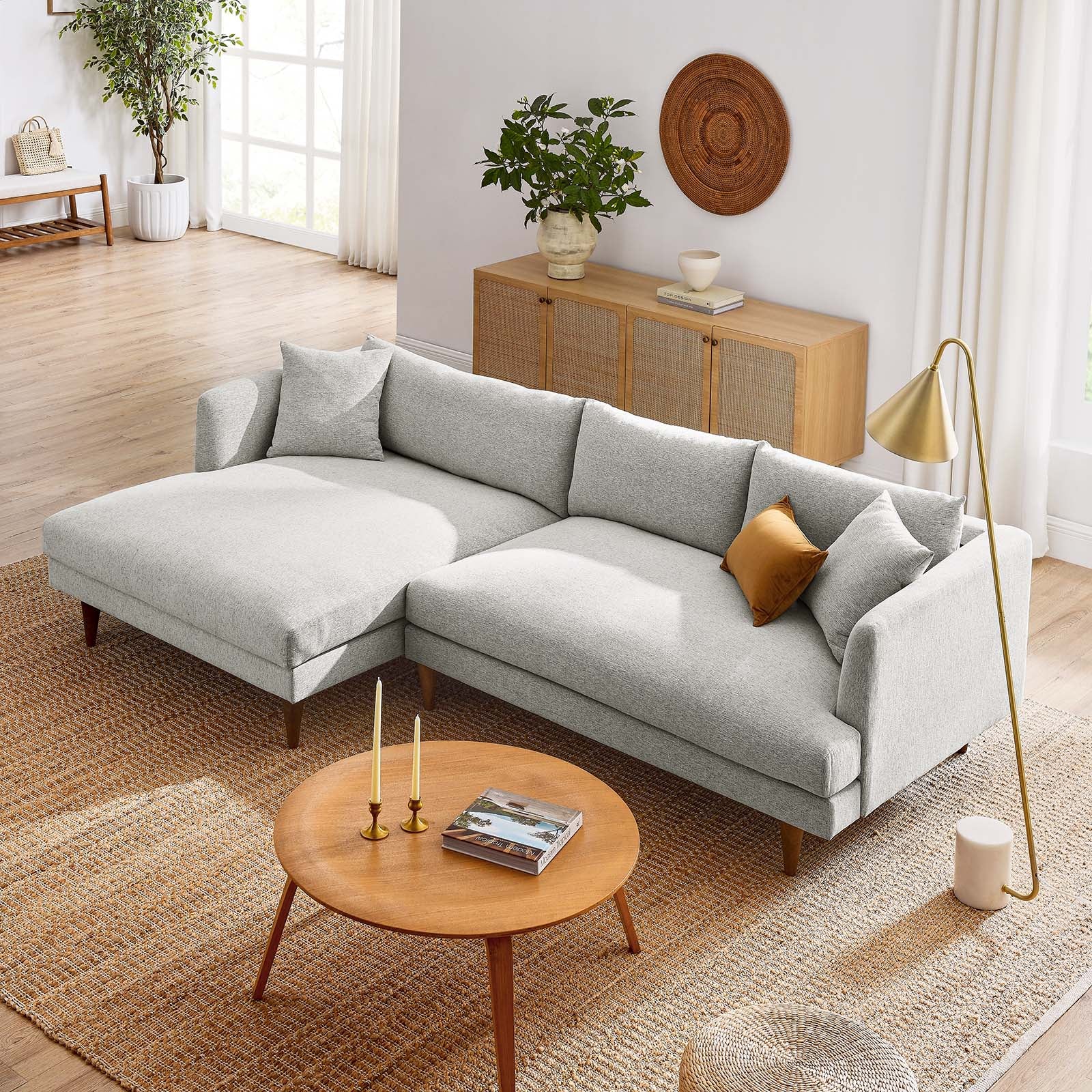 Zoya Left-Facing Down Filled Overstuffed Sectional Sofa By Modway - EEI-6611 - Image 18