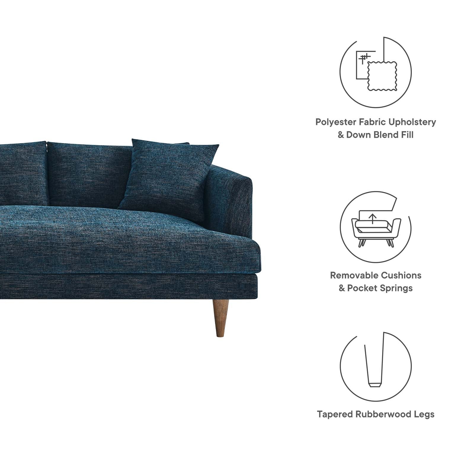 Zoya Left-Facing Down Filled Overstuffed Sectional Sofa By Modway - EEI-6611 - Image 4