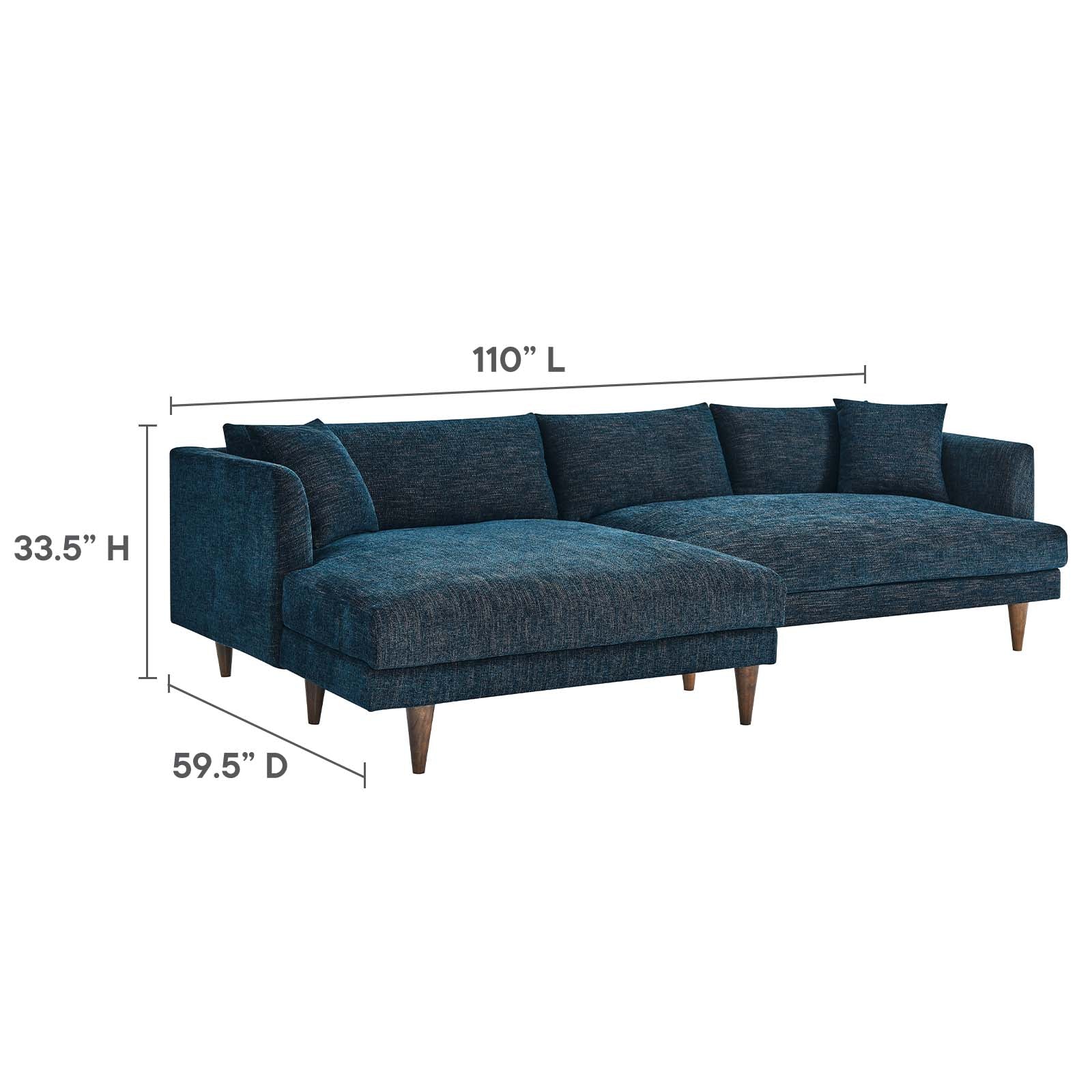 Zoya Left-Facing Down Filled Overstuffed Sectional Sofa By Modway - EEI-6611 - Image 5