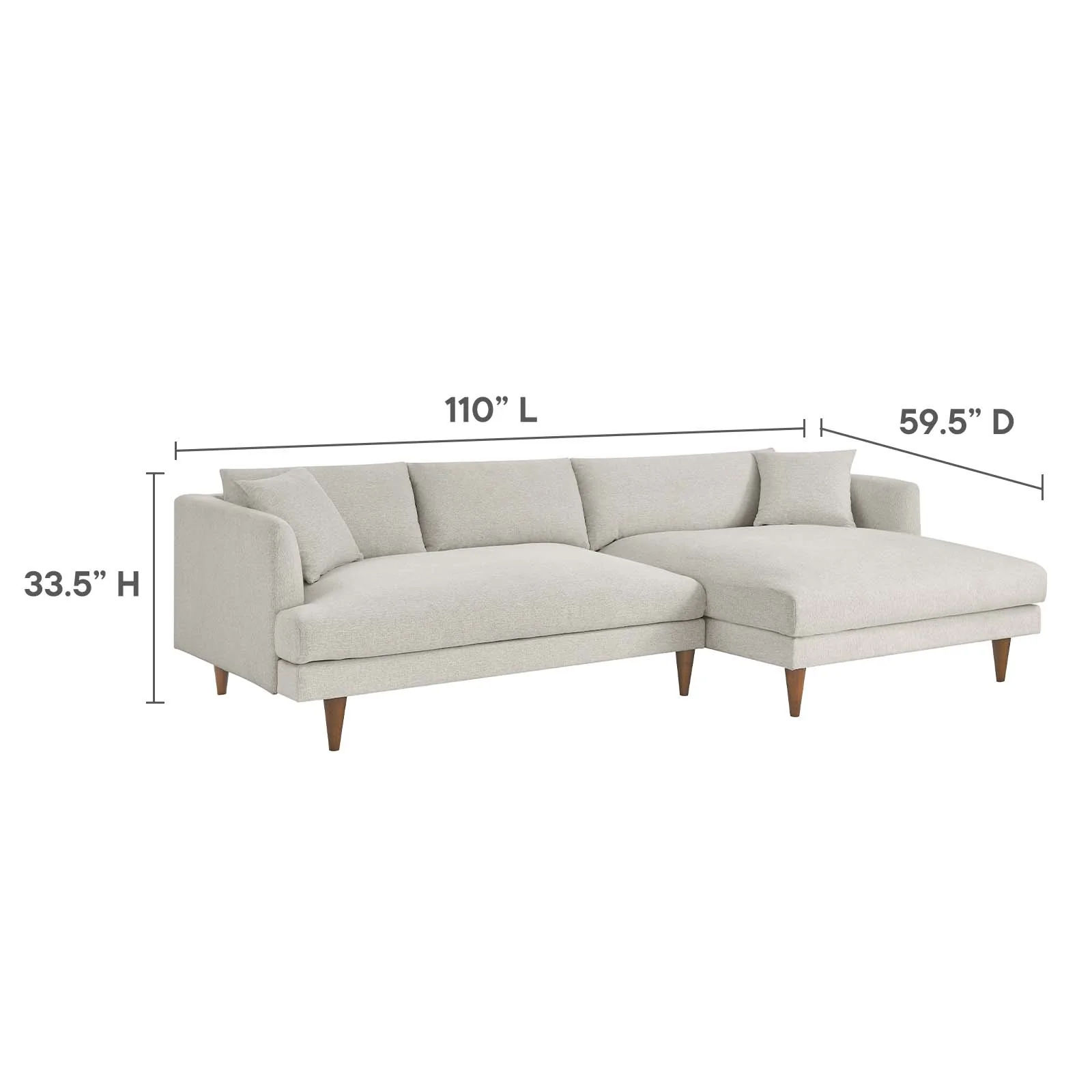 Zoya Right-Facing Down Filled Overstuffed Sectional Sofa By Modway - EEI-6612 - Image 10