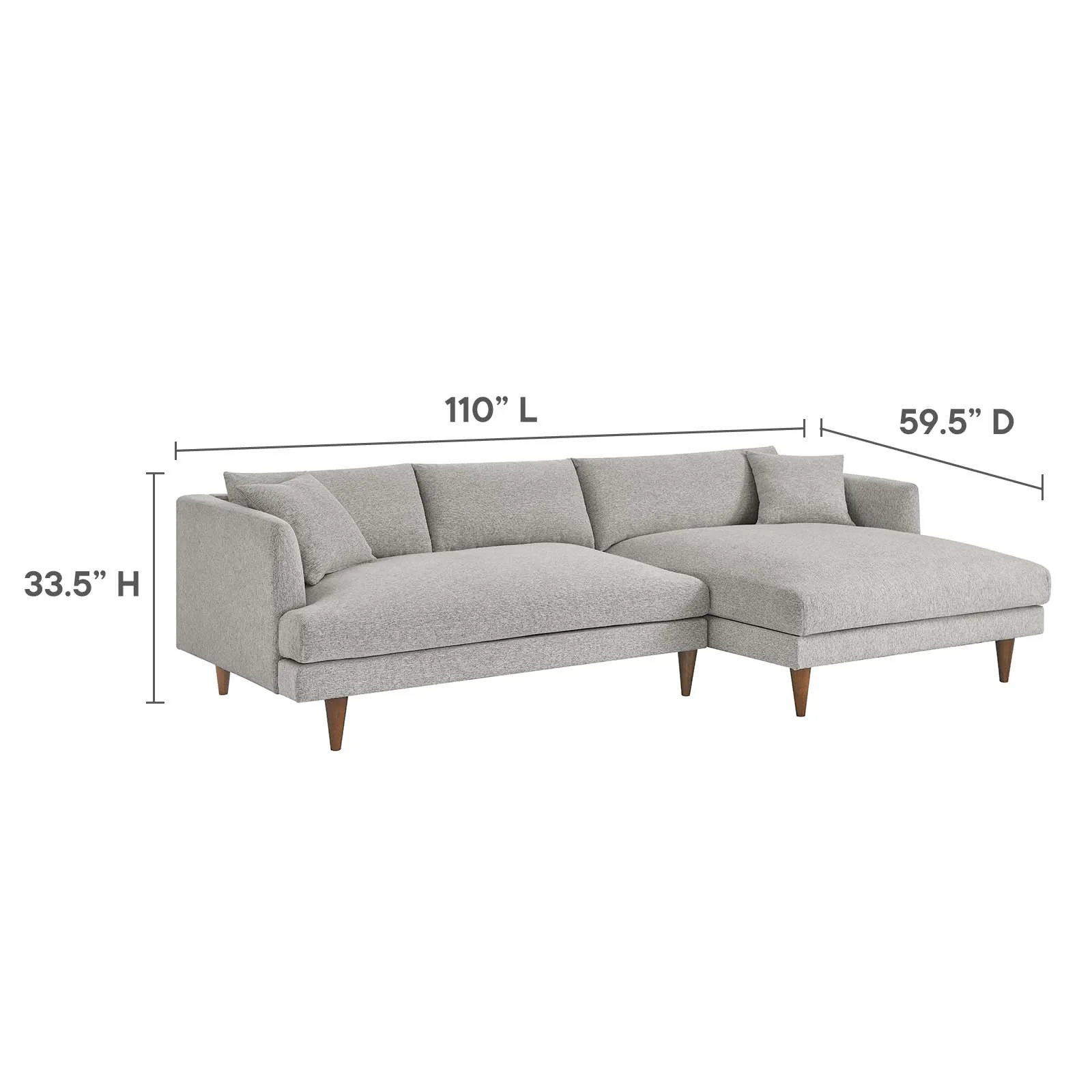 Zoya Right-Facing Down Filled Overstuffed Sectional Sofa By Modway - EEI-6612 - Image 16